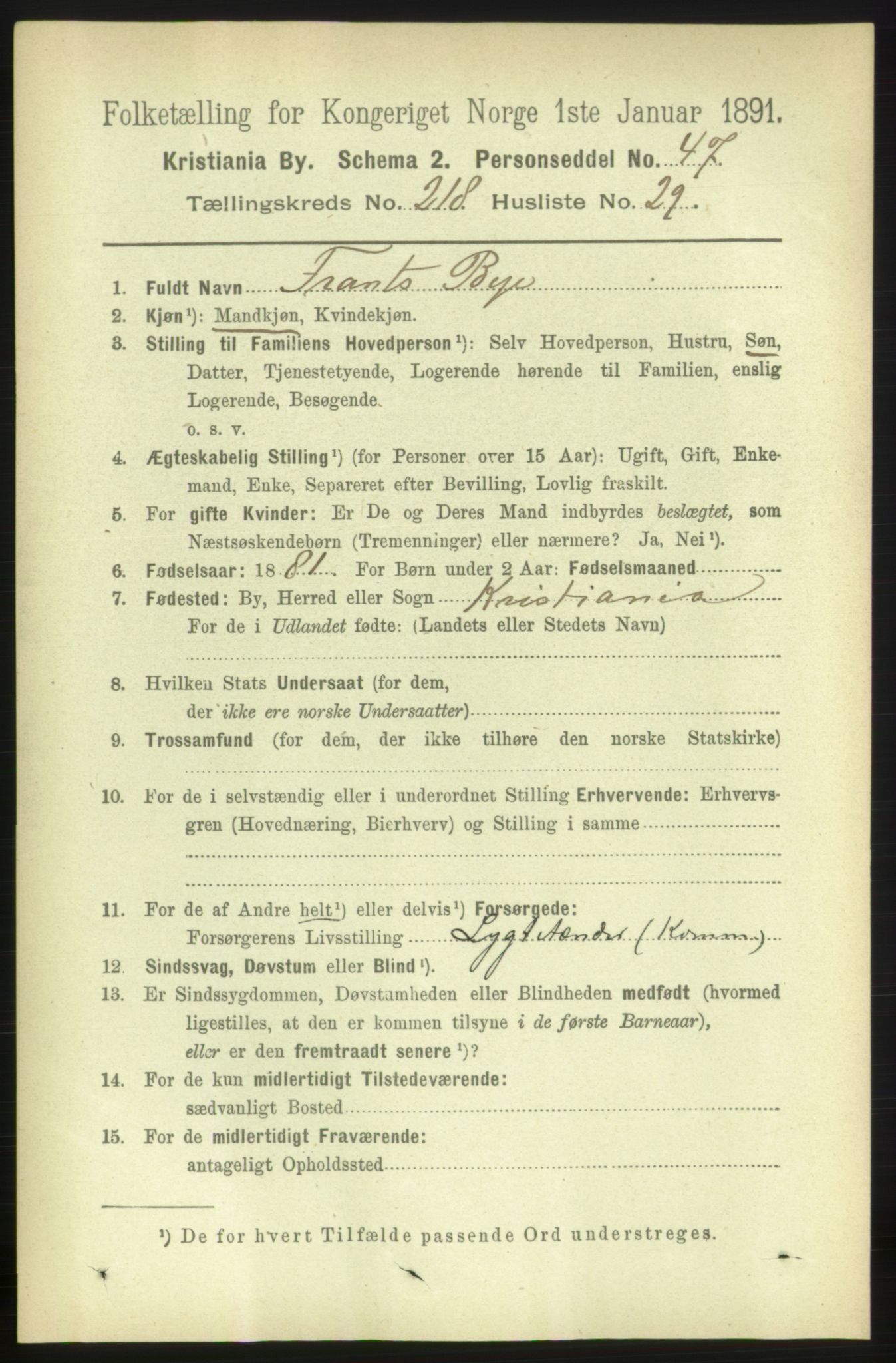 RA, 1891 census for 0301 Kristiania, 1891, p. 129773