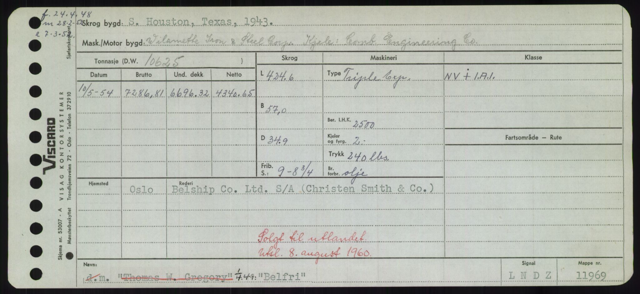 Sjøfartsdirektoratet med forløpere, Skipsmålingen, RA/S-1627/H/Hd/L0003: Fartøy, B-Bev, p. 497