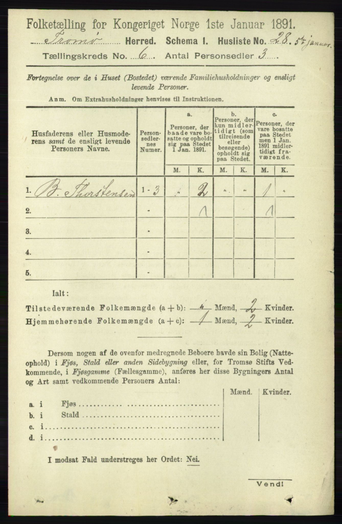 RA, 1891 census for 0921 Tromøy, 1891, p. 2863