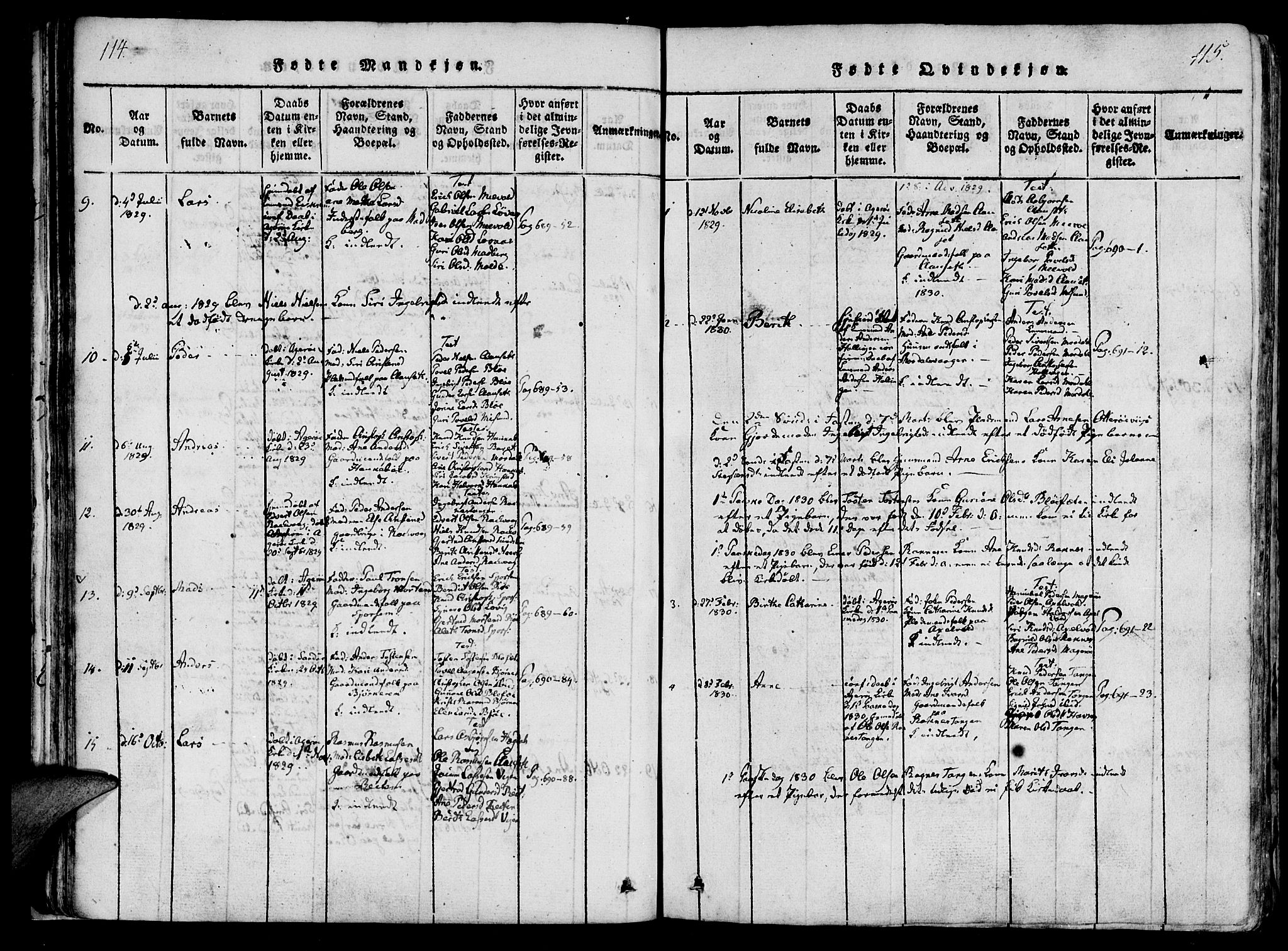 Ministerialprotokoller, klokkerbøker og fødselsregistre - Møre og Romsdal, SAT/A-1454/560/L0718: Parish register (official) no. 560A02, 1817-1844, p. 114-115