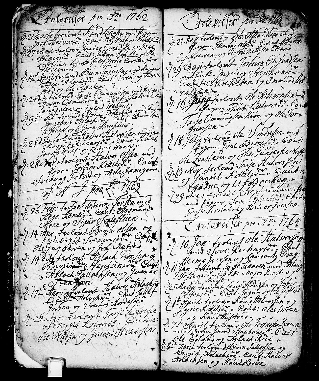 Vinje kirkebøker, SAKO/A-312/F/Fa/L0001: Parish register (official) no. I 1, 1717-1766, p. 16