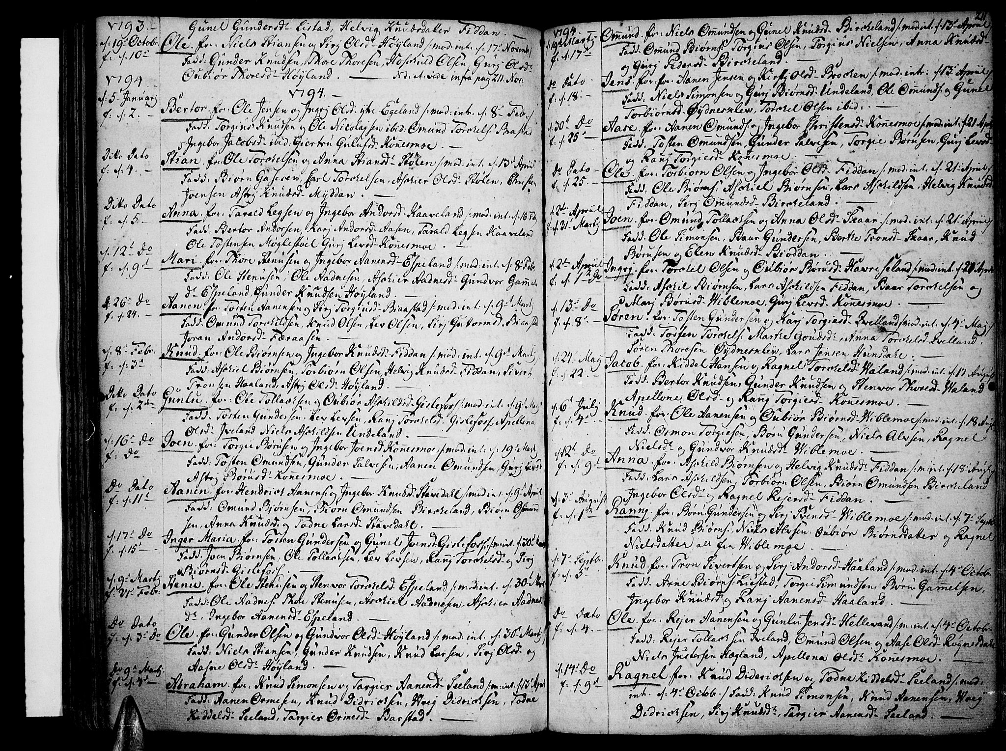 Sør-Audnedal sokneprestkontor, SAK/1111-0039/F/Fa/Fab/L0002: Parish register (official) no. A 2 /4, 1768-1814, p. 211