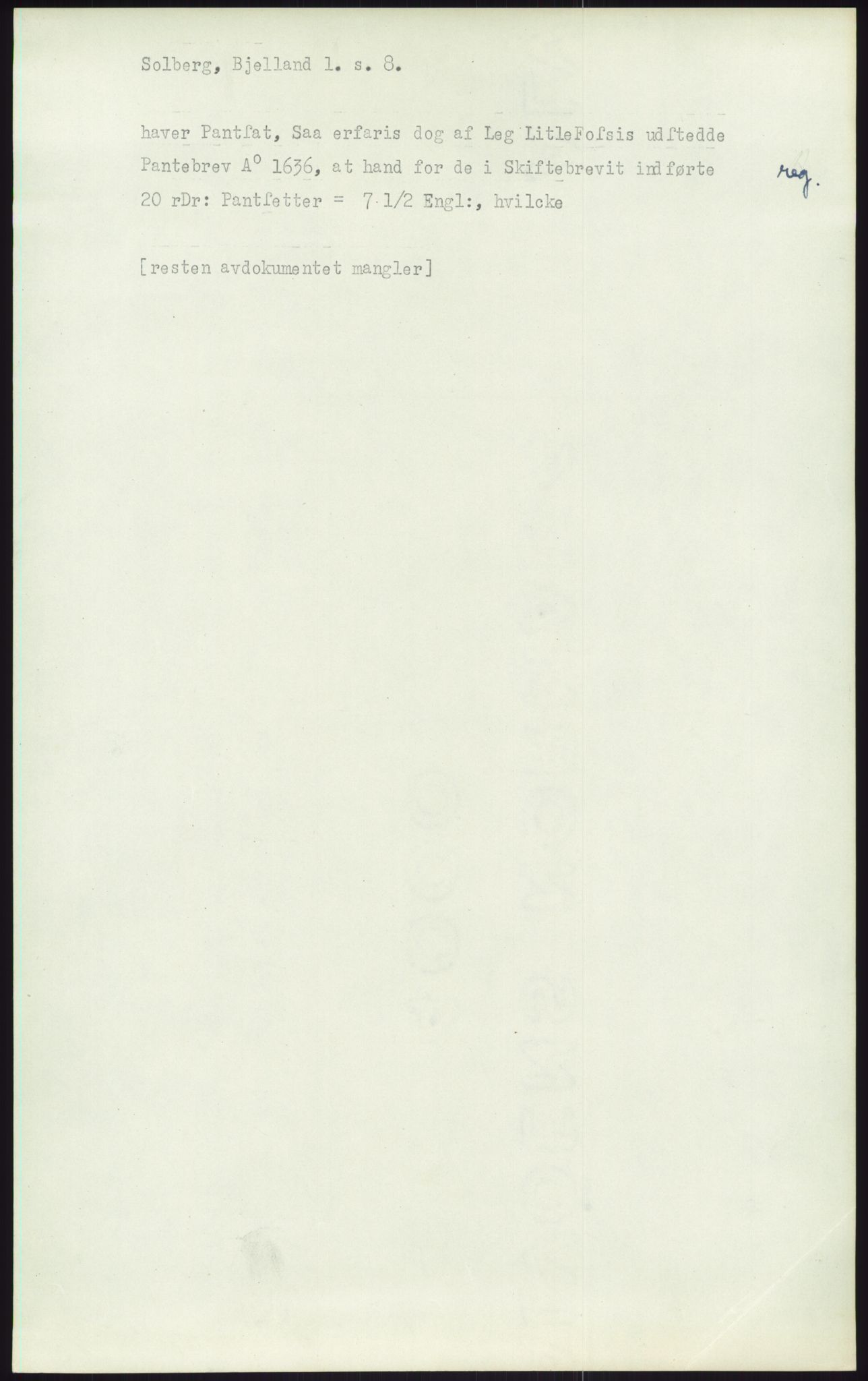 Samlinger til kildeutgivelse, Diplomavskriftsamlingen, RA/EA-4053/H/Ha, p. 2943