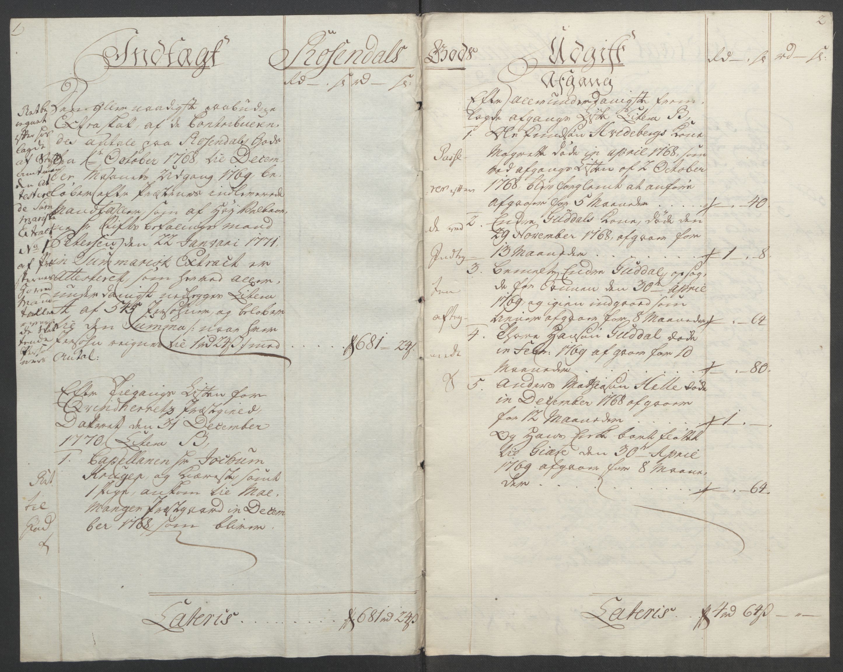 Rentekammeret inntil 1814, Reviderte regnskaper, Fogderegnskap, RA/EA-4092/R49/L3157: Ekstraskatten Rosendal Baroni, 1762-1772, p. 244