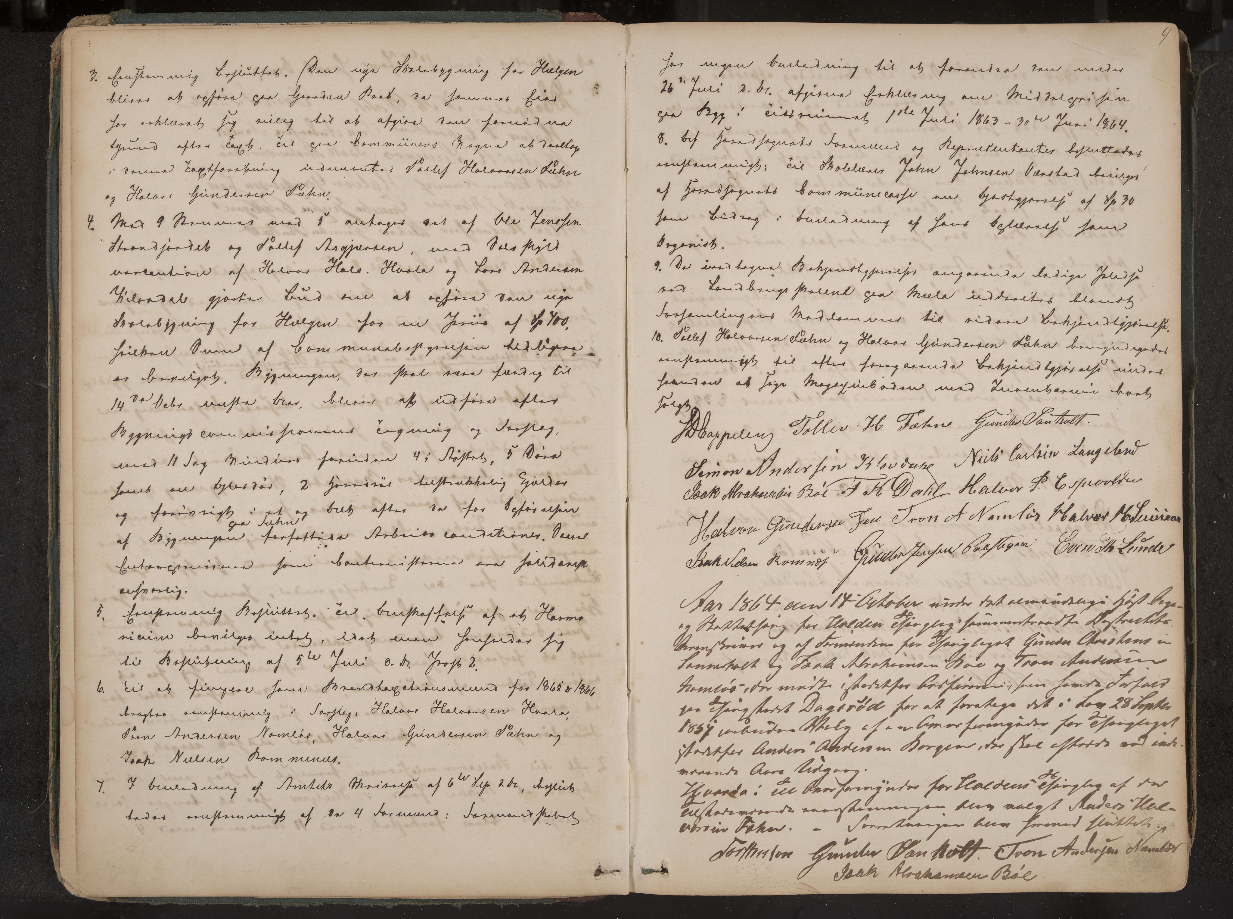 Holla formannskap og sentraladministrasjon, IKAK/0819021-1/A/L0002: Møtebok, 1864-1880, p. 9