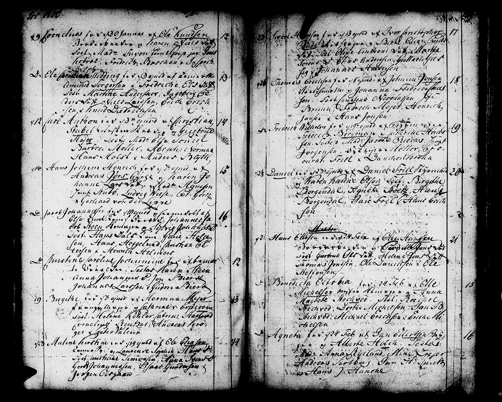 Domkirken sokneprestembete, SAB/A-74801/H/Haa/L0004: Parish register (official) no. A 4, 1763-1820, p. 218-219