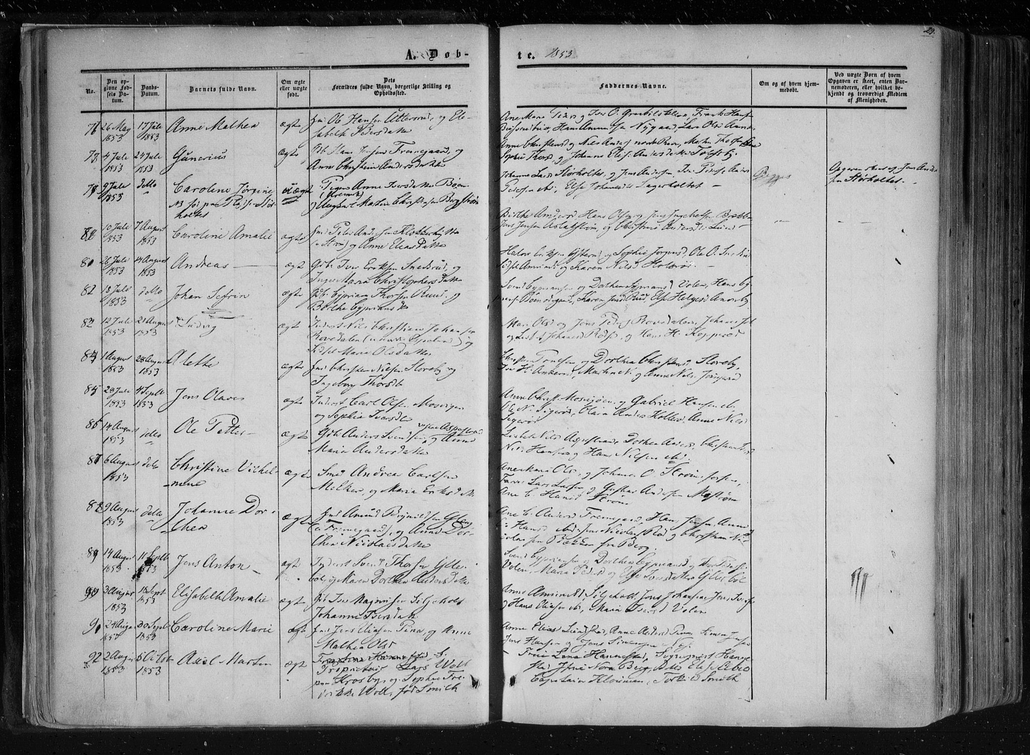 Aremark prestekontor Kirkebøker, SAO/A-10899/F/Fc/L0003: Parish register (official) no. III 3, 1850-1865, p. 29