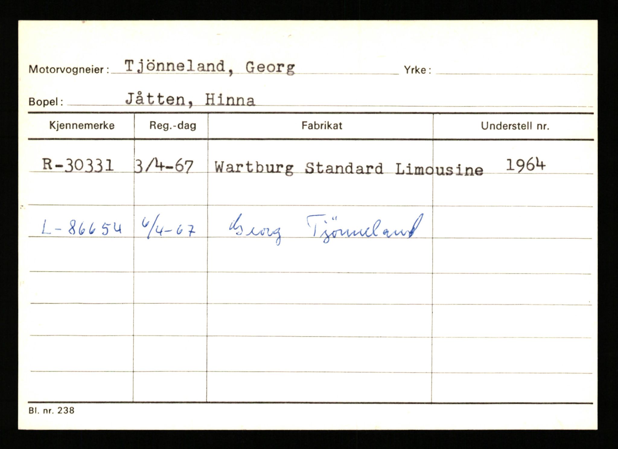 Stavanger trafikkstasjon, AV/SAST-A-101942/0/G/L0005: Registreringsnummer: 23000 - 34245, 1930-1971, p. 2269