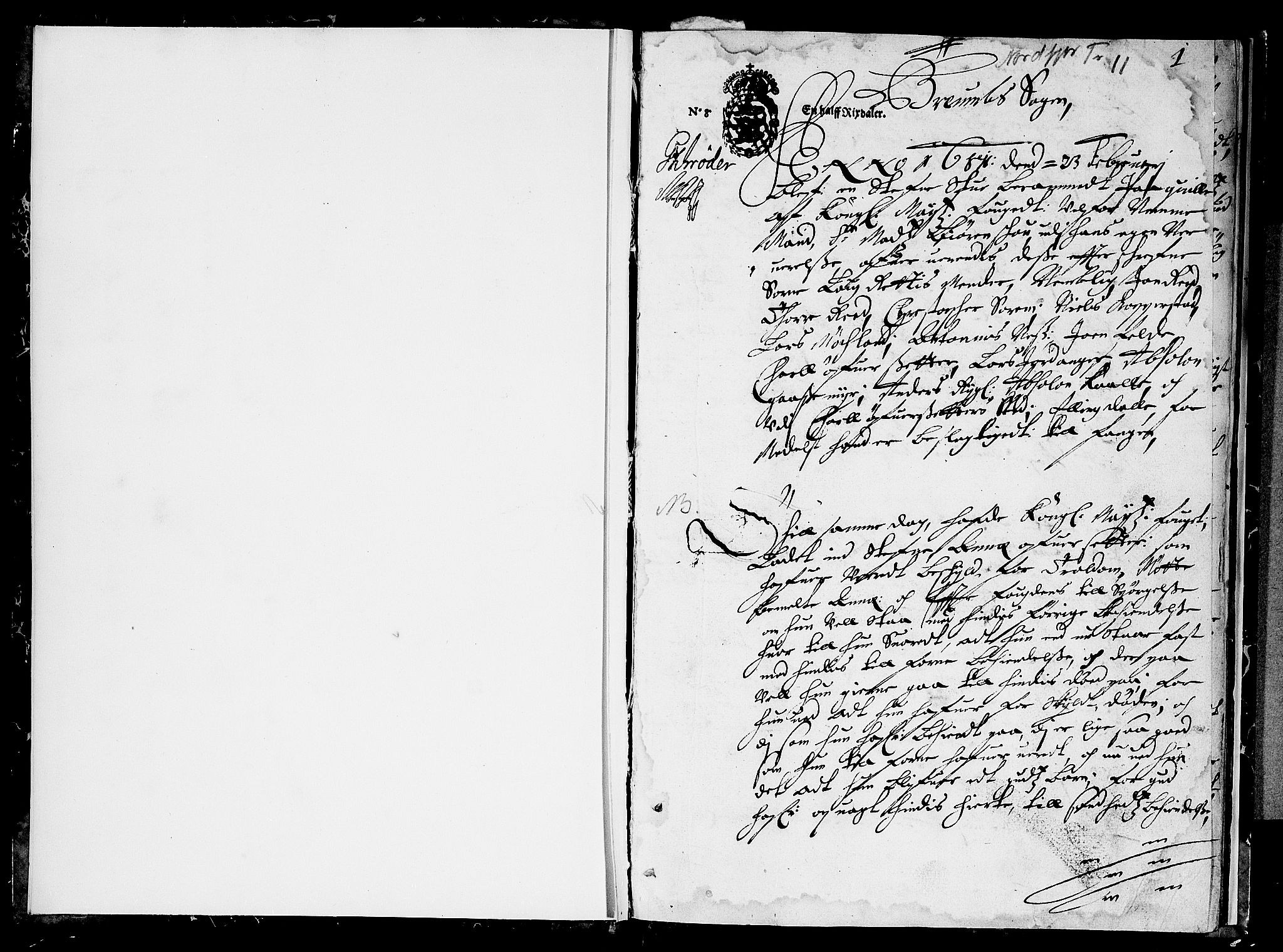 Nordfjord sorenskriveri, SAB/A-2801/01/01a/L0010: Tingbøker (justisprotokoller), 1681, p. 0b-1a