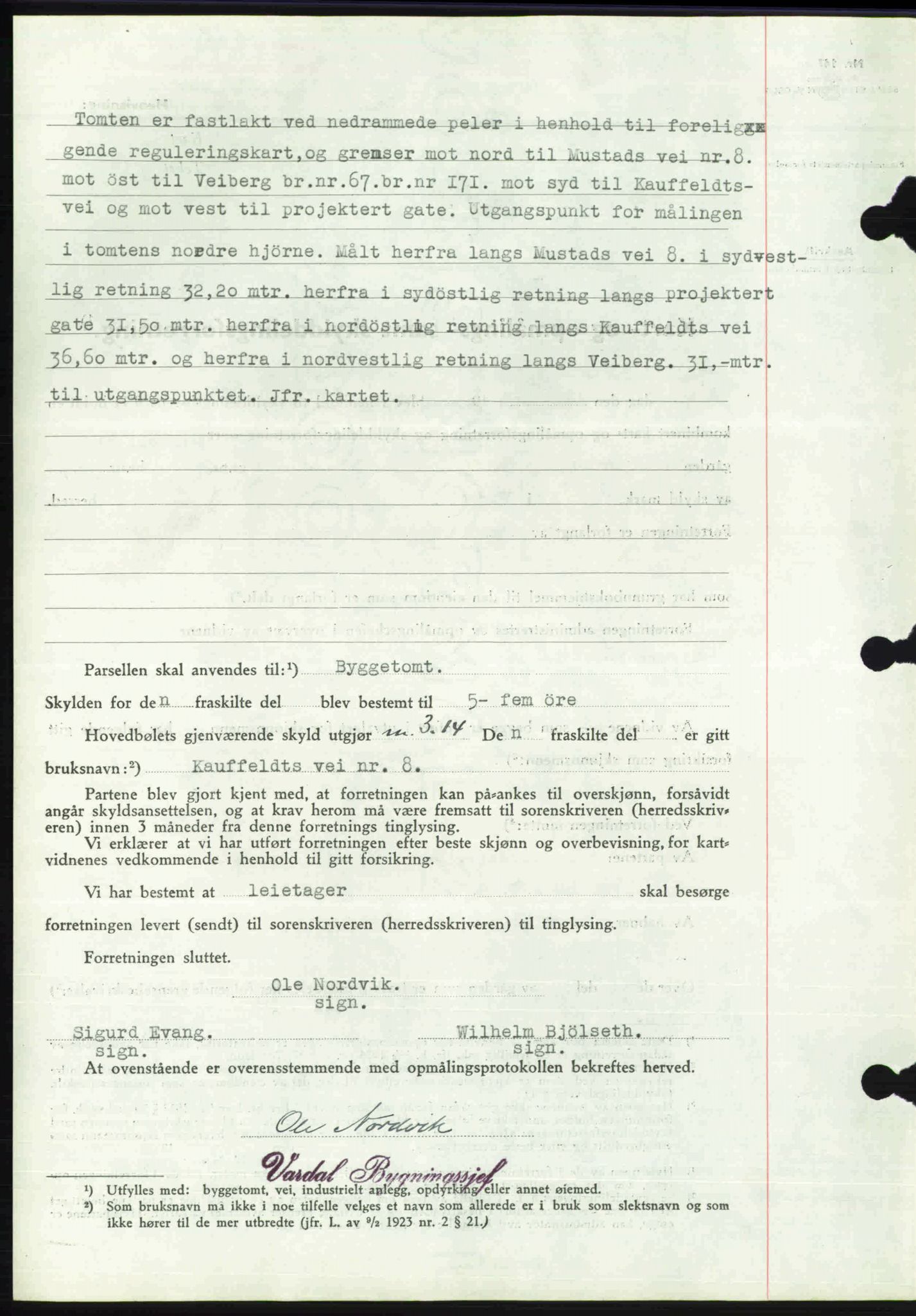 Toten tingrett, SAH/TING-006/H/Hb/Hbc/L0008: Mortgage book no. Hbc-08, 1941-1941, Diary no: : 346/1941