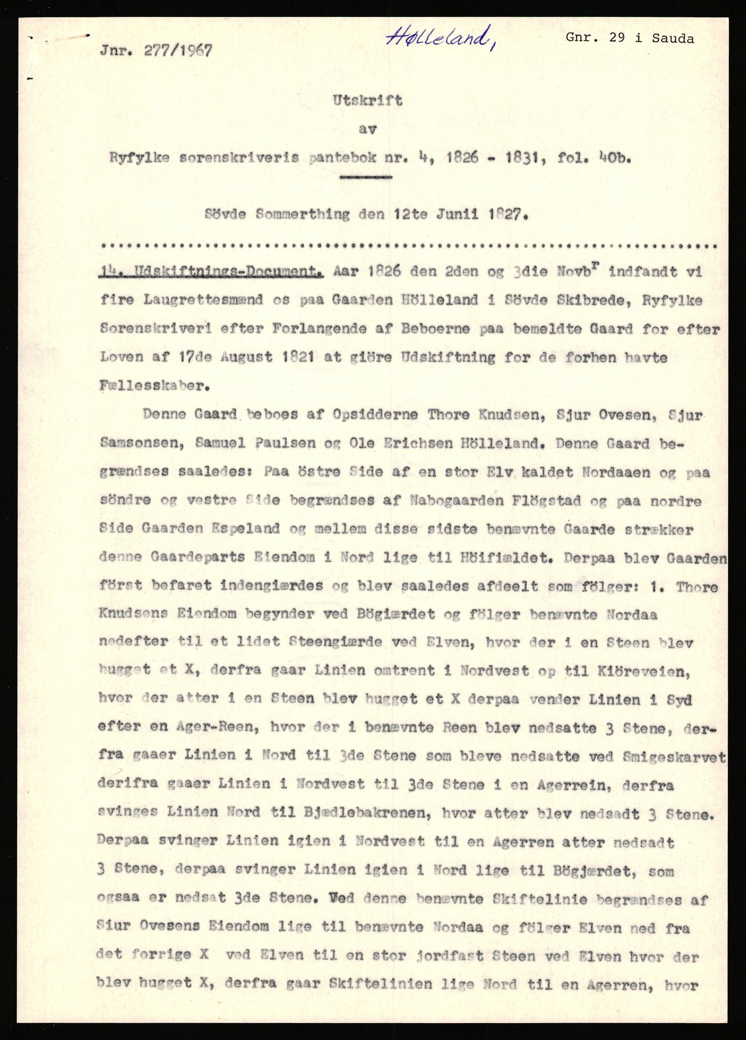 Statsarkivet i Stavanger, AV/SAST-A-101971/03/Y/Yj/L0042: Avskrifter sortert etter gårdsnavn: Høle - Håland vestre, 1750-1930, p. 208