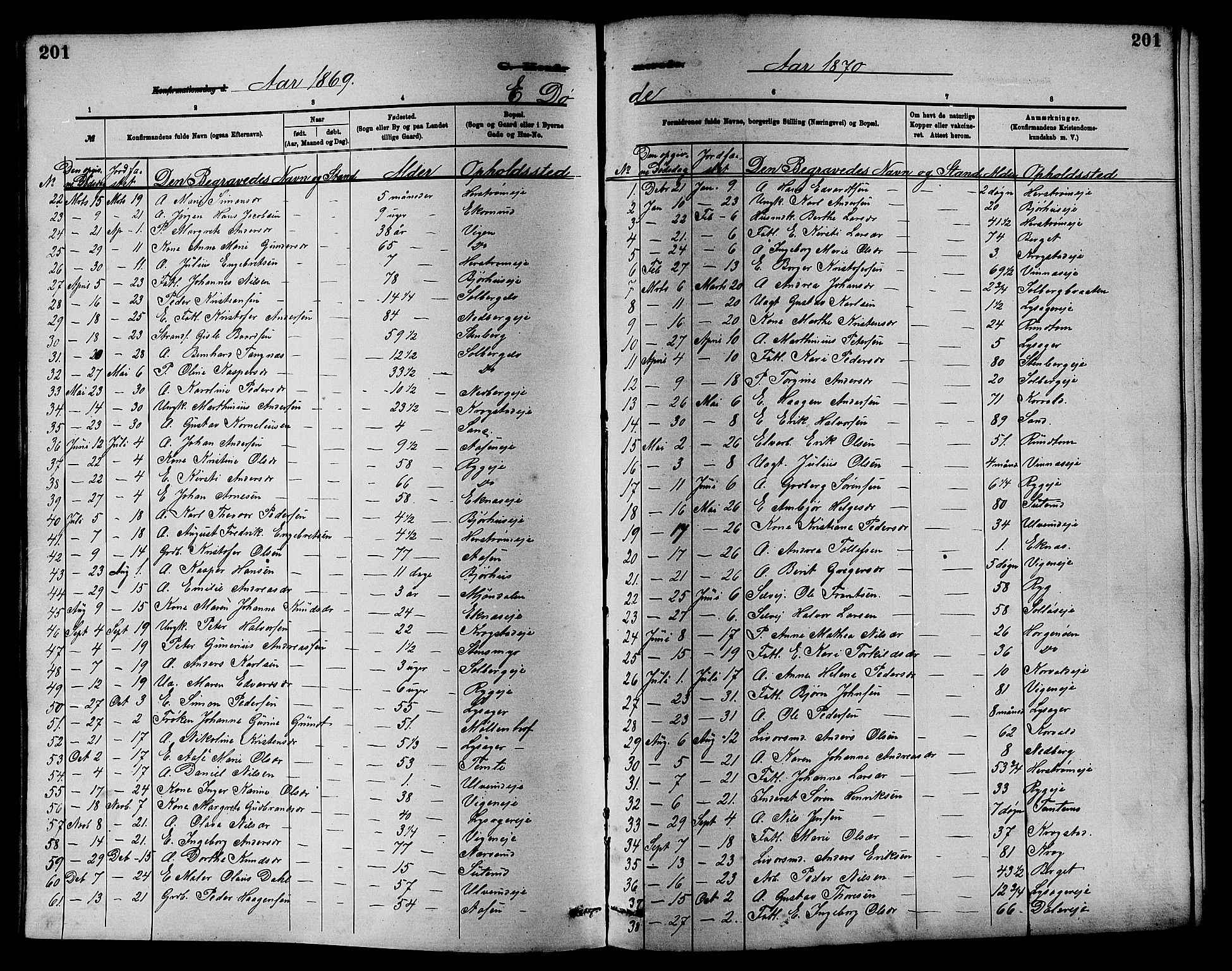 Nedre Eiker kirkebøker, AV/SAKO-A-612/F/Fa/L0001: Parish register (official) no. 1, 1853-1877, p. 201