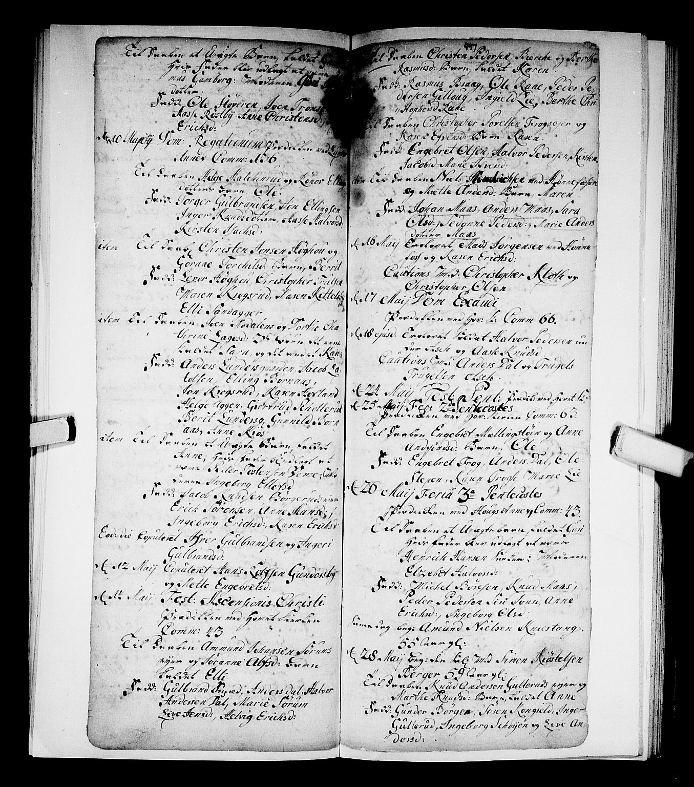 Norderhov kirkebøker, AV/SAKO-A-237/F/Fa/L0002b: Parish register (official) no. 2B, 1726-1739, p. 446-447