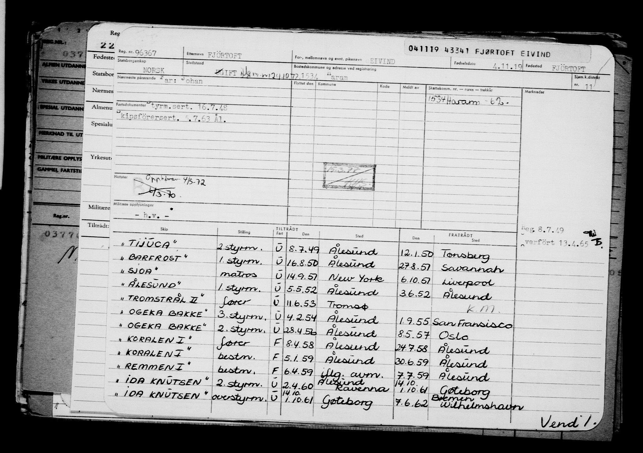 Direktoratet for sjømenn, AV/RA-S-3545/G/Gb/L0173: Hovedkort, 1919, p. 324