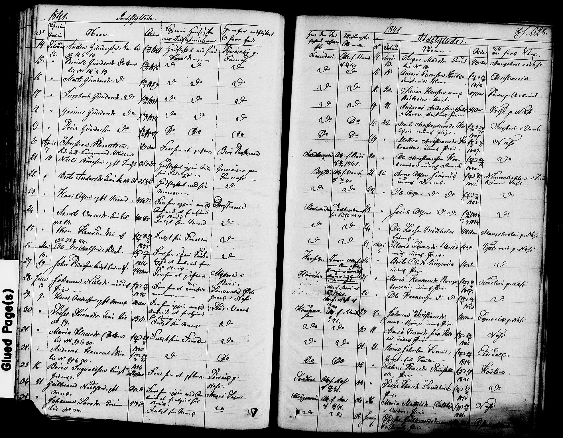 Ringsaker prestekontor, SAH/PREST-014/K/Ka/L0008: Parish register (official) no. 8, 1837-1850, p. 528