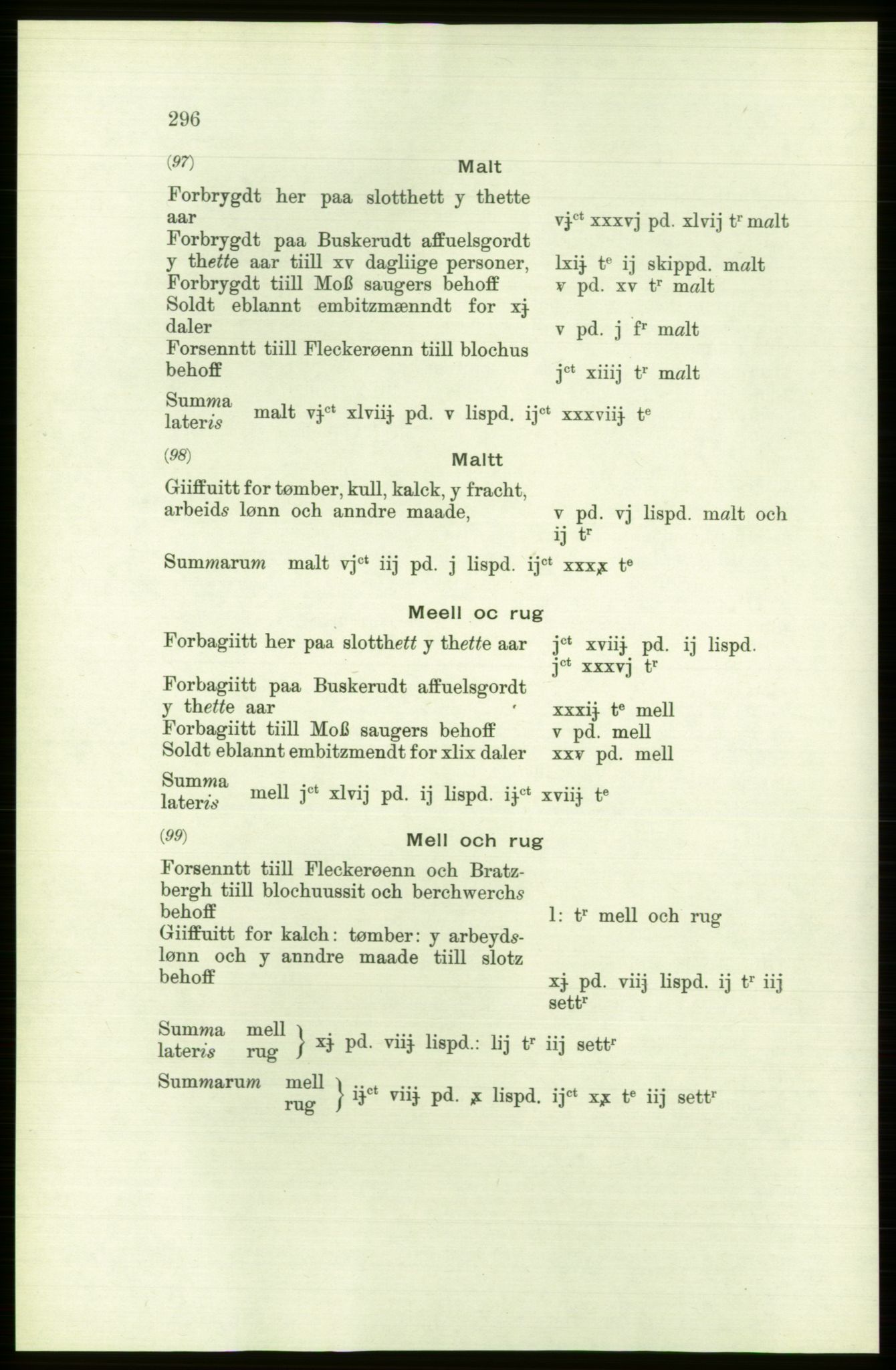 Publikasjoner utgitt av Arkivverket, PUBL/PUBL-001/C/0001: Bind 1: Rekneskap for Akershus len 1557-1558, 1557-1558, p. 296