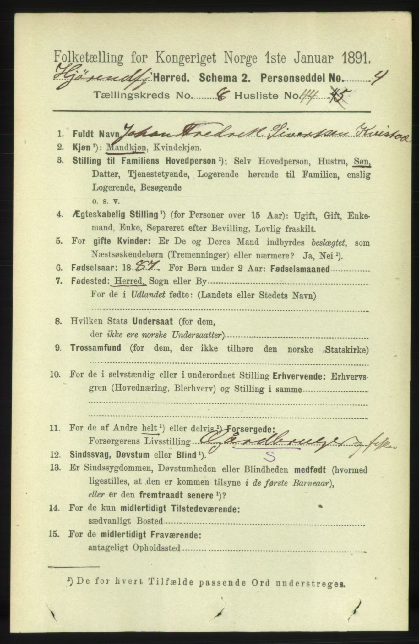 RA, 1891 census for 1522 Hjørundfjord, 1891, p. 2156