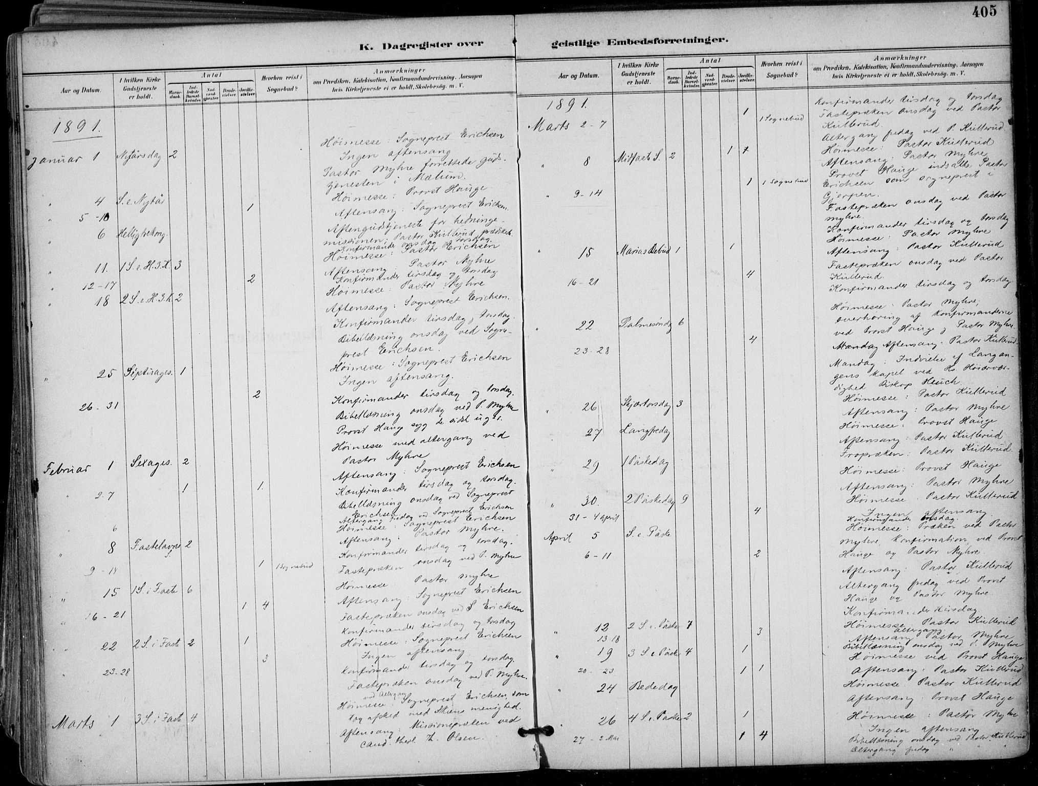 Skien kirkebøker, SAKO/A-302/F/Fa/L0010: Parish register (official) no. 10, 1891-1899, p. 405