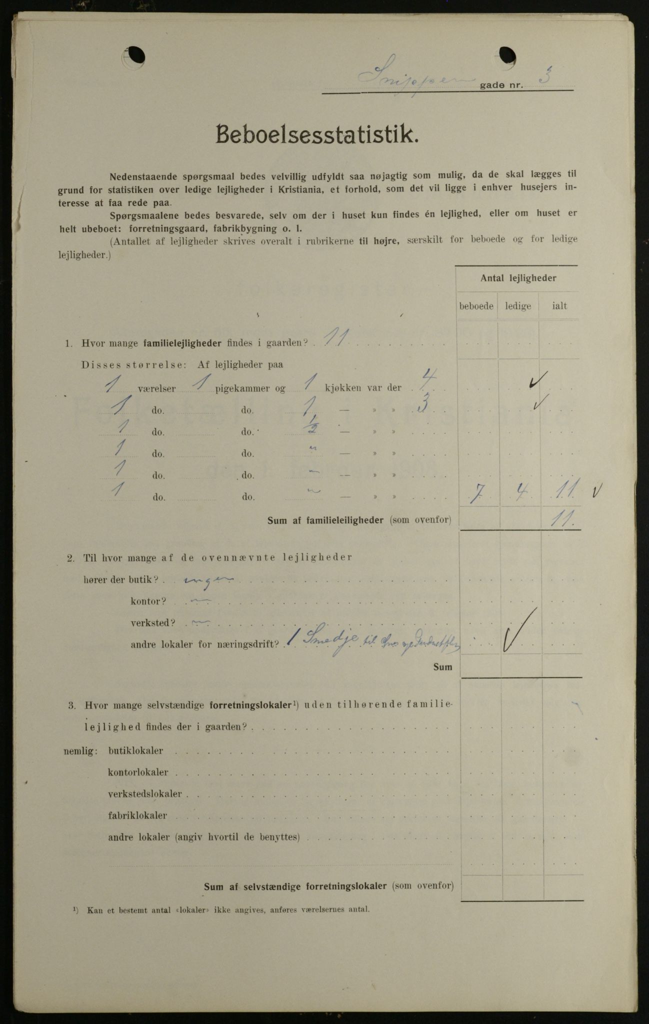 OBA, Municipal Census 1908 for Kristiania, 1908, p. 88186