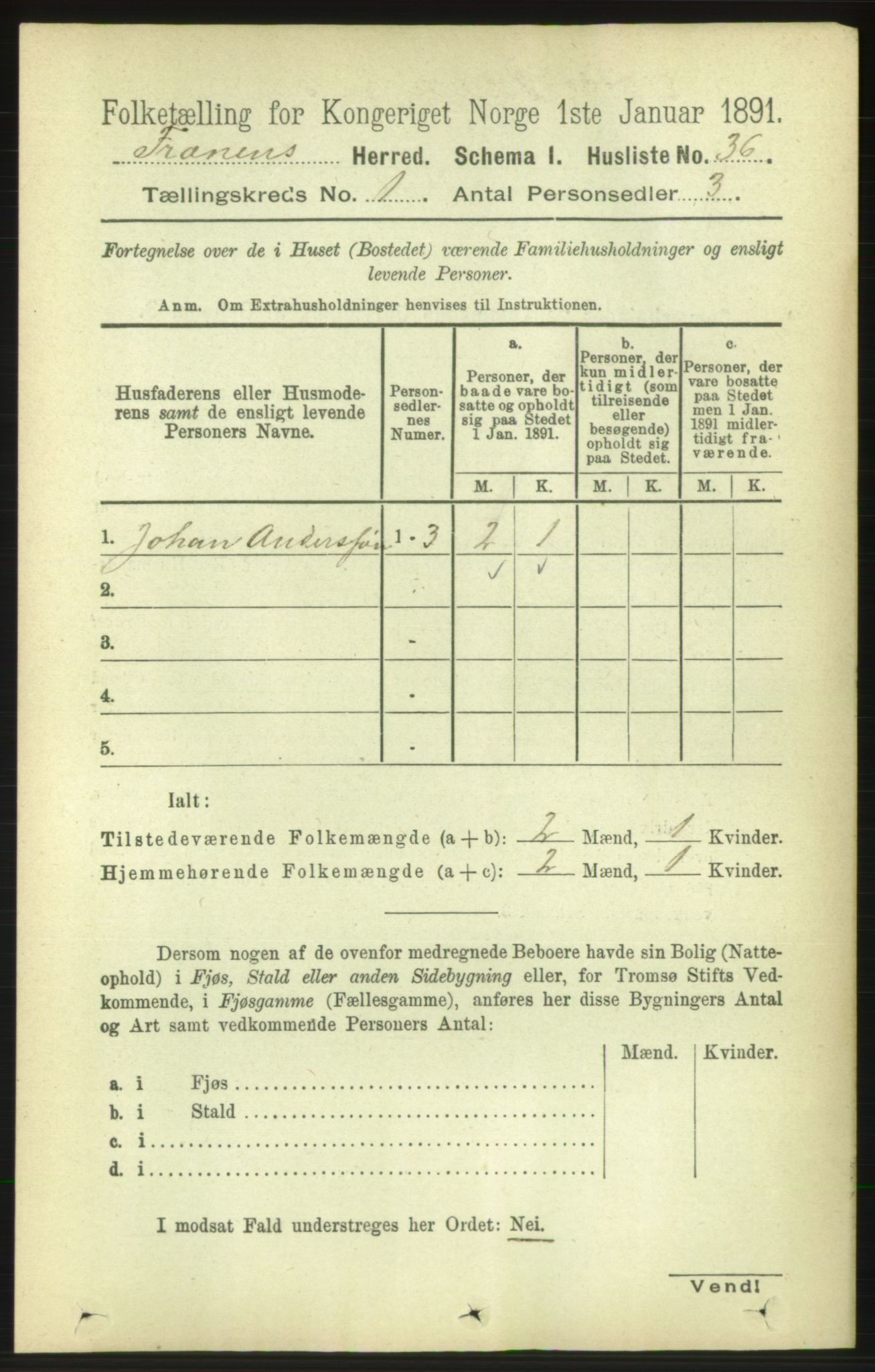 RA, 1891 census for 1548 Fræna, 1891, p. 59