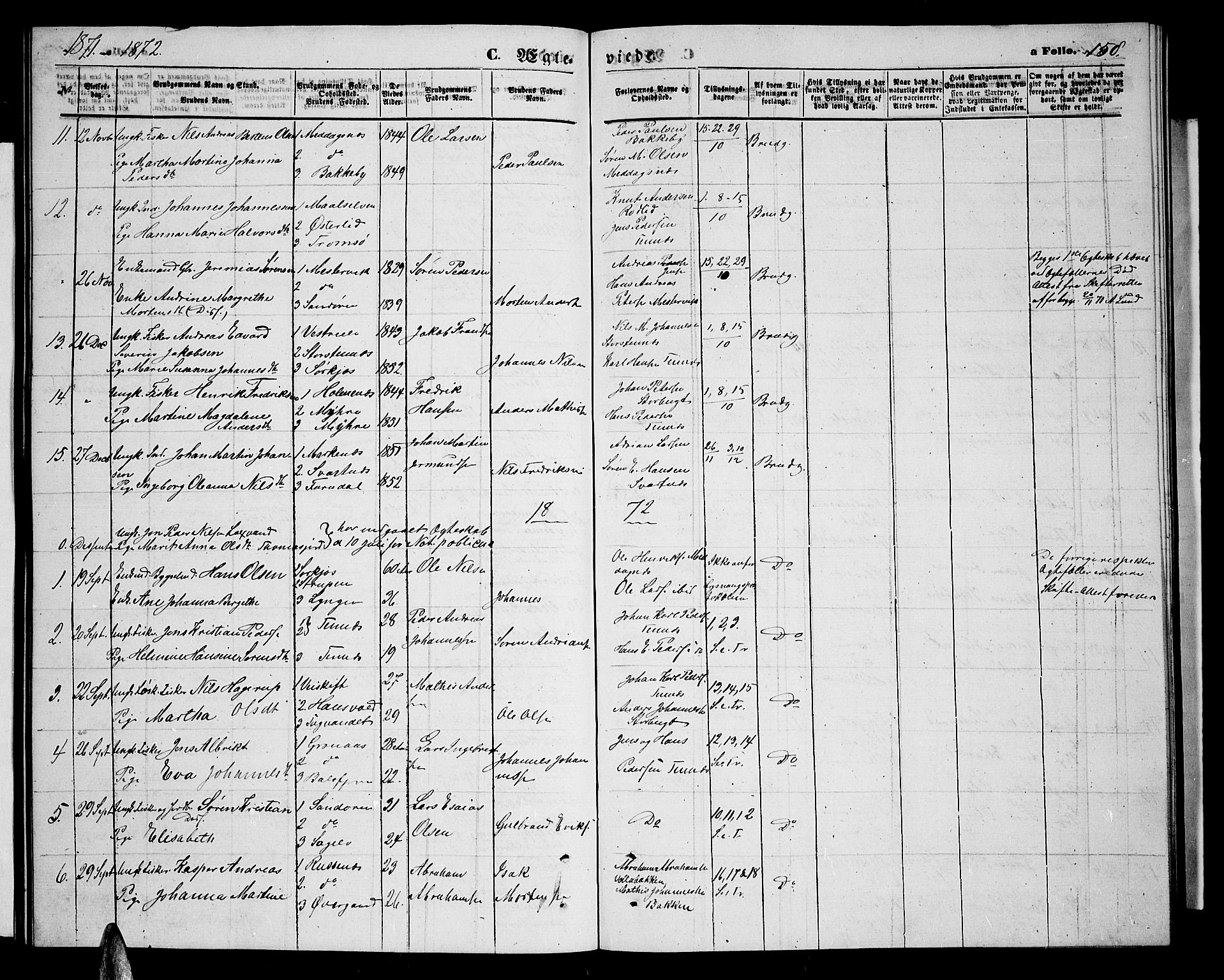 Balsfjord sokneprestembete, AV/SATØ-S-1303/G/Ga/L0006klokker: Parish register (copy) no. 6, 1863-1878, p. 158