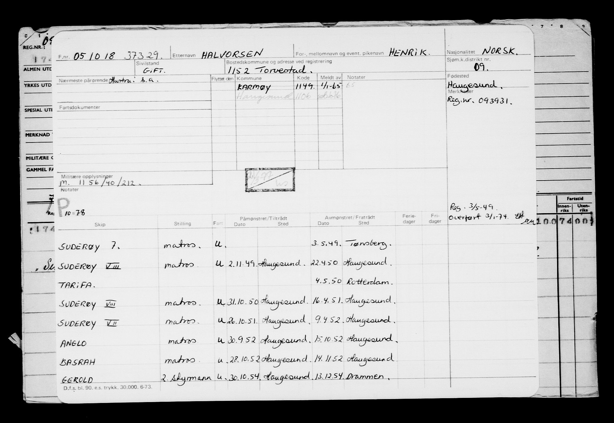 Direktoratet for sjømenn, AV/RA-S-3545/G/Gb/L0163: Hovedkort, 1918, p. 103