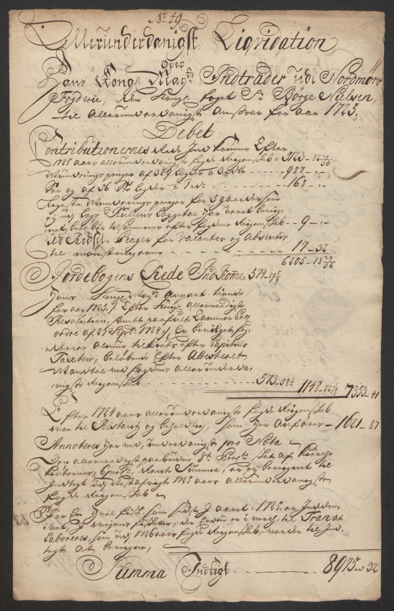 Rentekammeret inntil 1814, Reviderte regnskaper, Fogderegnskap, RA/EA-4092/R56/L3758: Fogderegnskap Nordmøre, 1725, p. 296