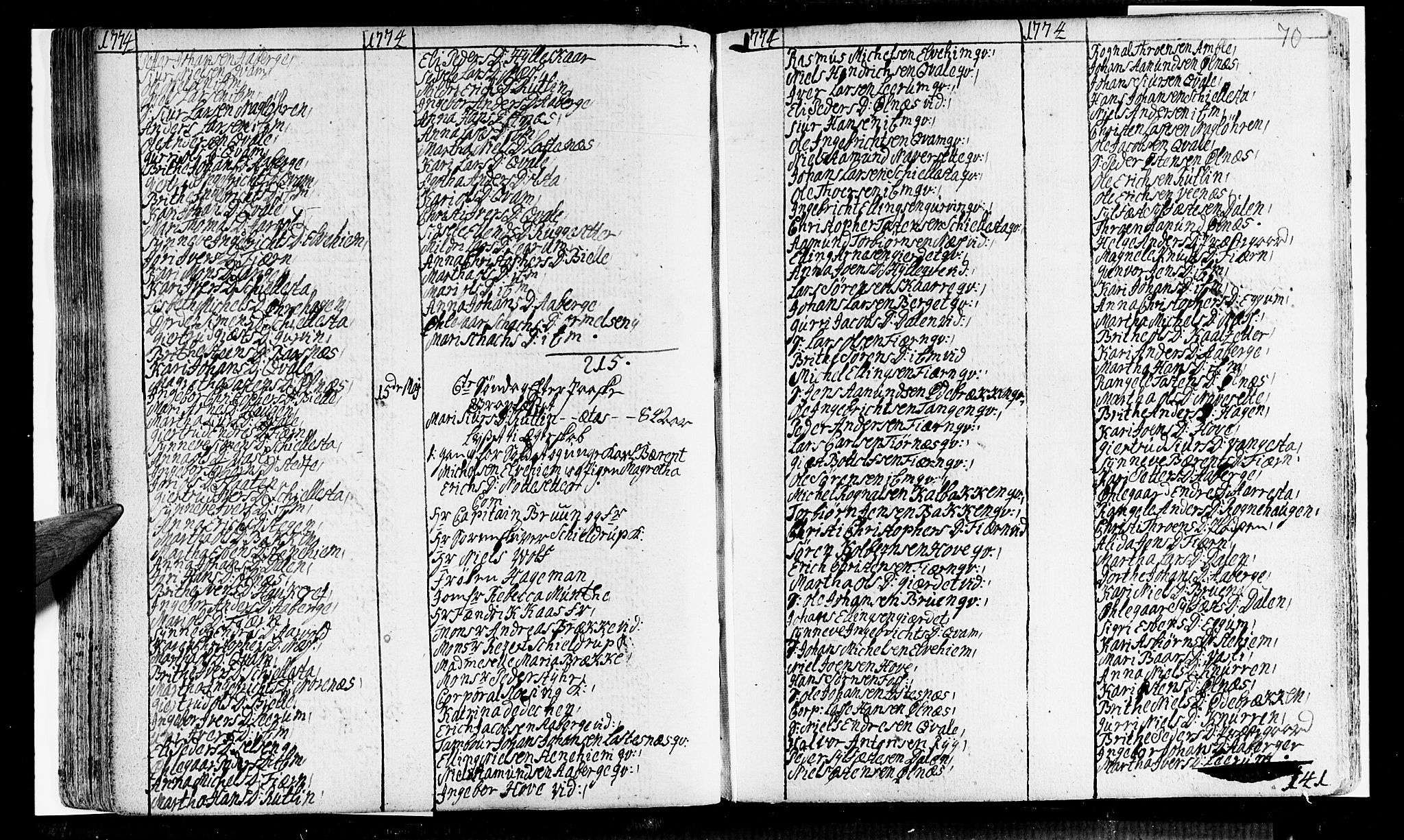 Sogndal sokneprestembete, SAB/A-81301/H/Haa/Haaa/L0005: Parish register (official) no. A 5, 1768-1782, p. 70
