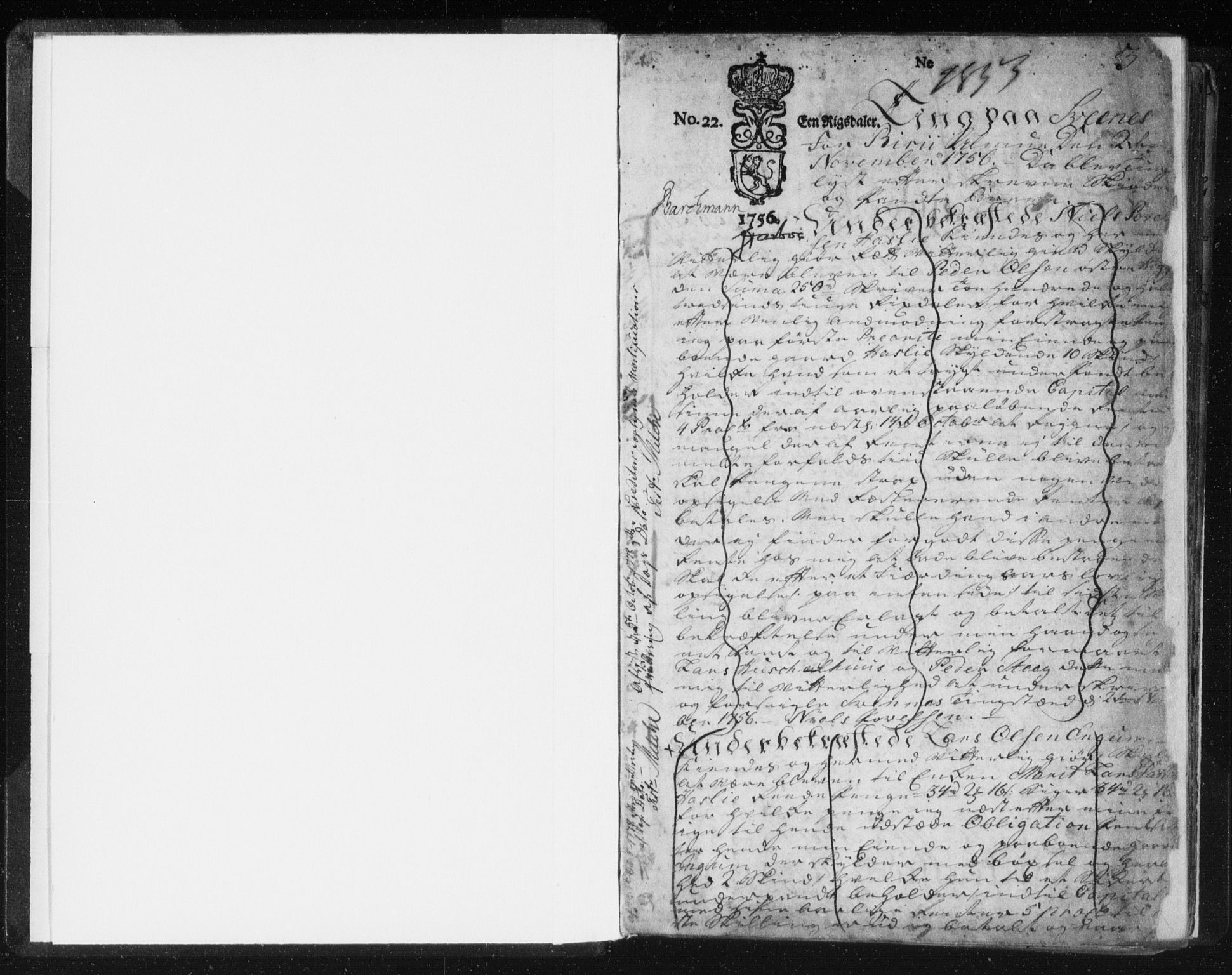 Toten tingrett, AV/SAH-TING-006/H/Hb/Hba/L0002a: Mortgage book no. 2a, 1756-1768, p. 3