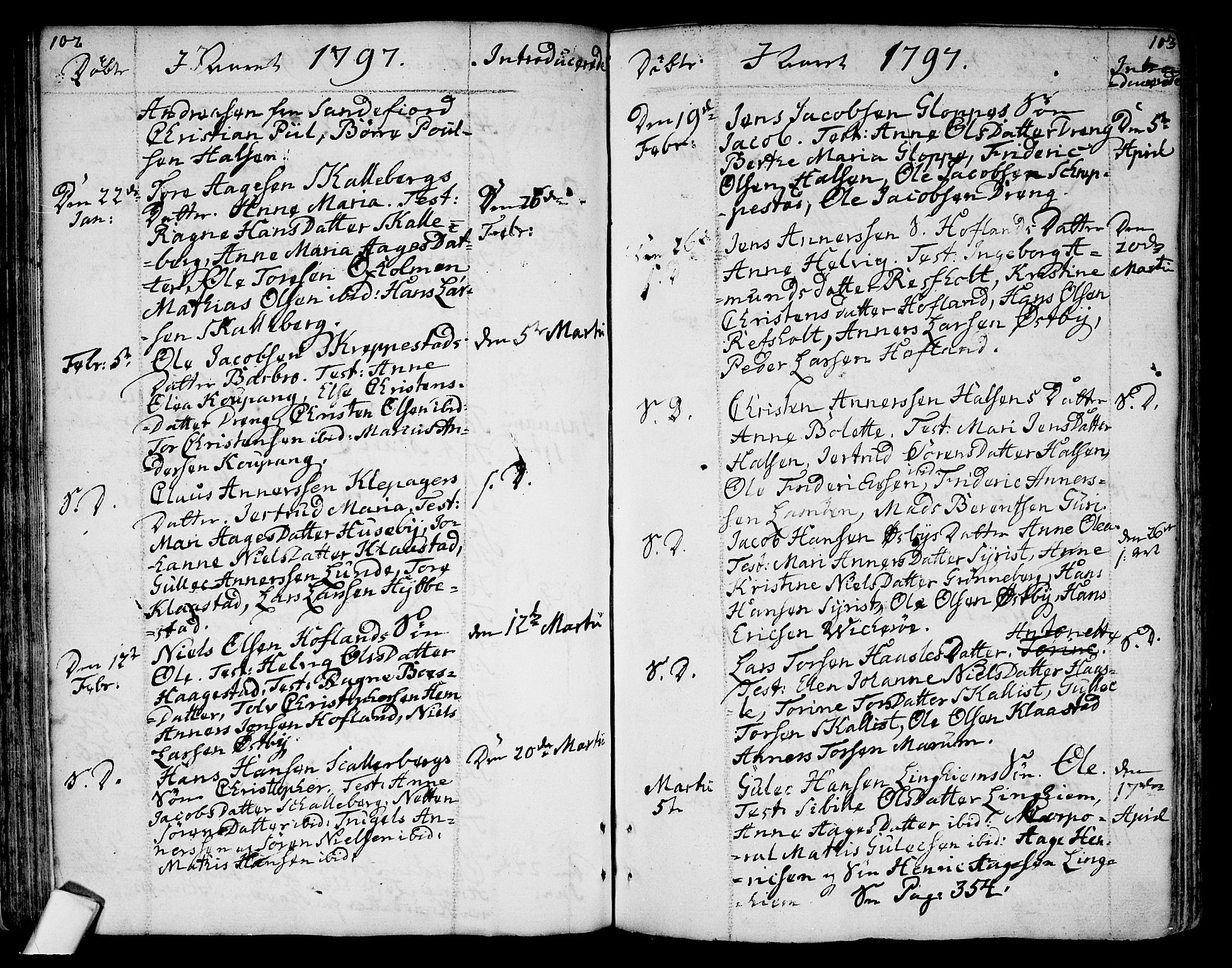 Tjølling kirkebøker, SAKO/A-60/F/Fa/L0004: Parish register (official) no. 4, 1779-1817, p. 102-103