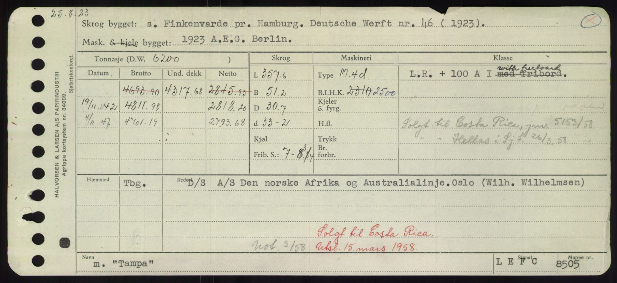 Sjøfartsdirektoratet med forløpere, Skipsmålingen, RA/S-1627/H/Hd/L0038: Fartøy, T-Th, p. 143