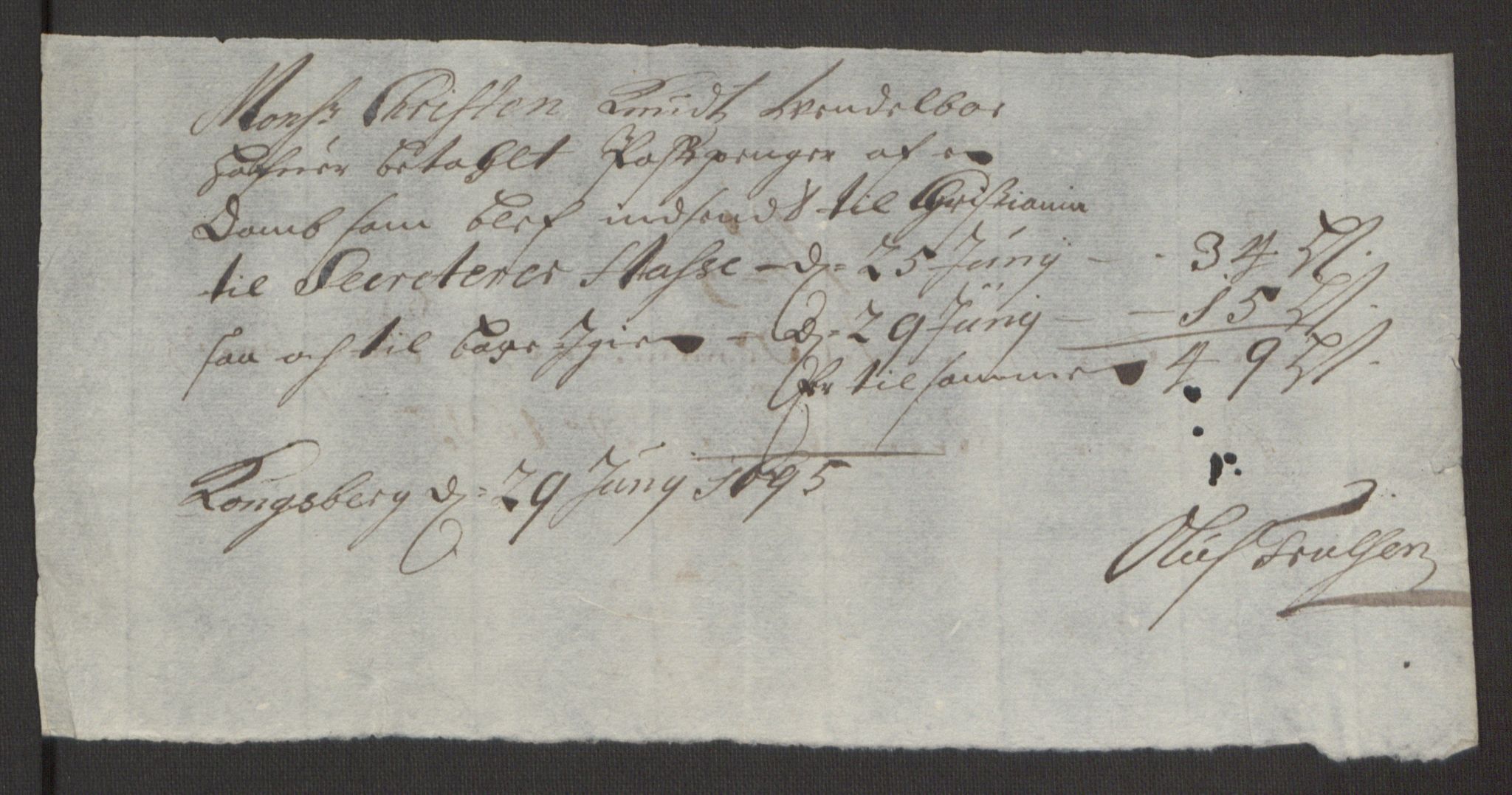 Rentekammeret inntil 1814, Reviderte regnskaper, Fogderegnskap, AV/RA-EA-4092/R24/L1575: Fogderegnskap Numedal og Sandsvær, 1692-1695, p. 507