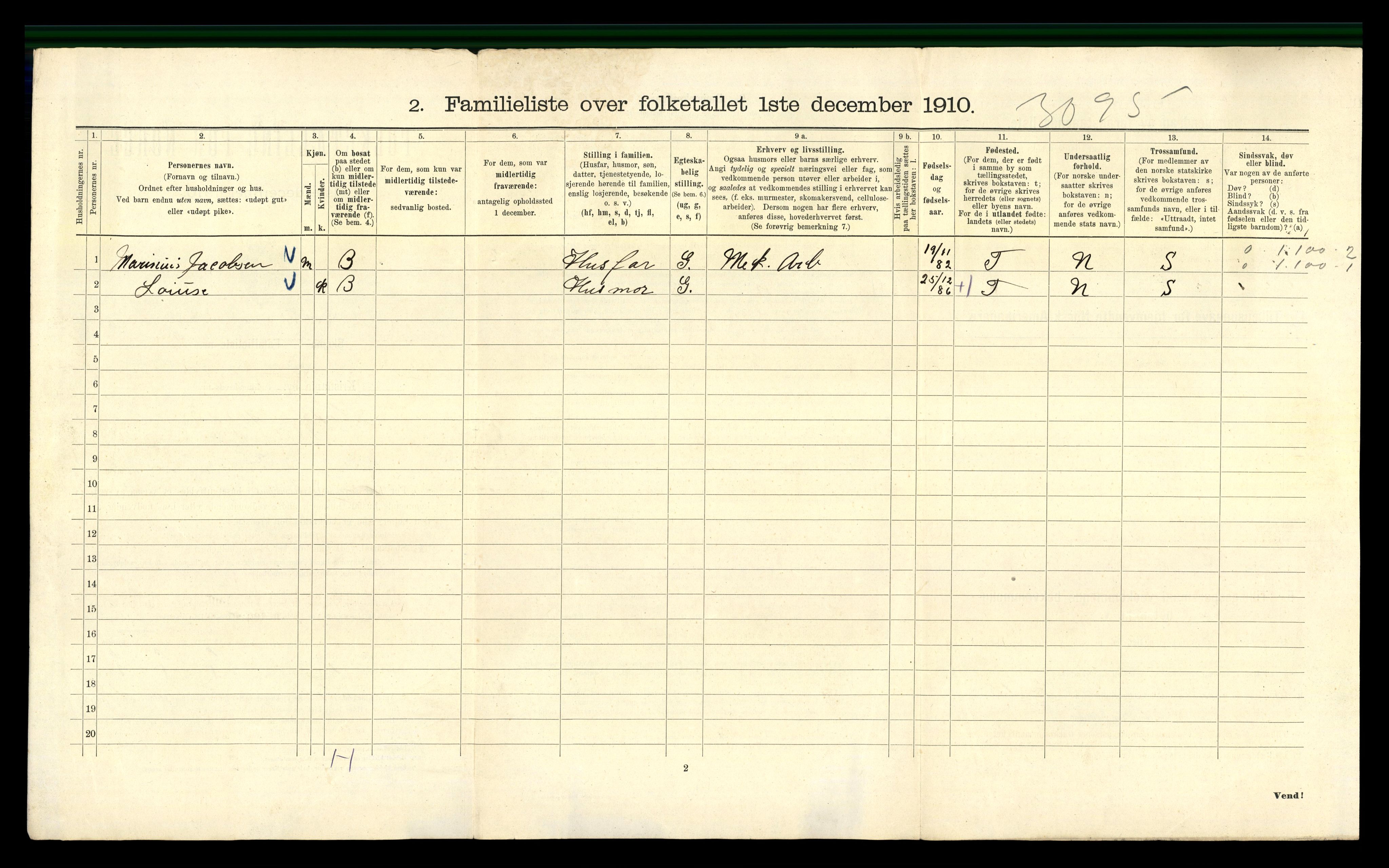 RA, 1910 census for Kristiania, 1910, p. 64226