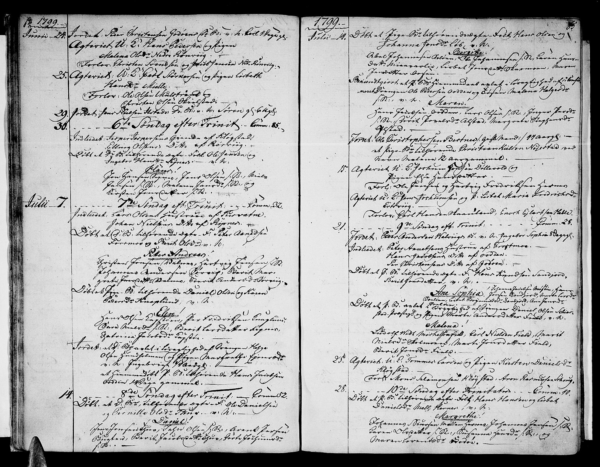 Ministerialprotokoller, klokkerbøker og fødselsregistre - Nordland, SAT/A-1459/801/L0004: Parish register (official) no. 801A04, 1796-1817, p. 64-65