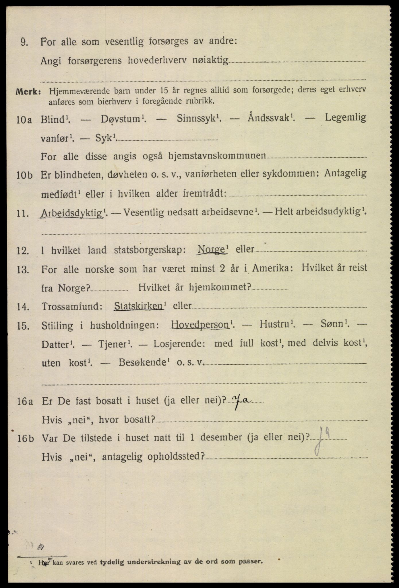 SAK, 1920 census for Mandal, 1920, p. 6820