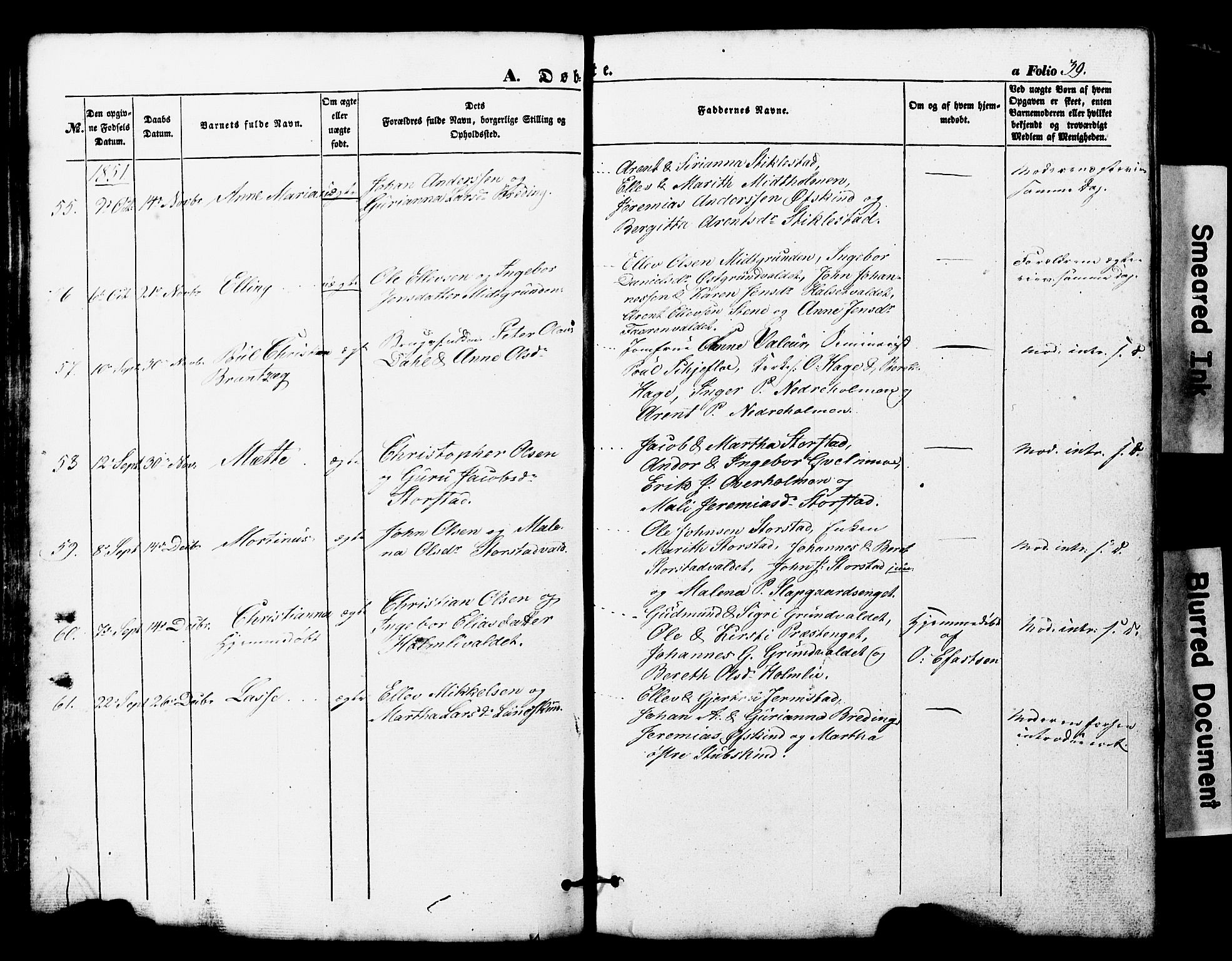 Ministerialprotokoller, klokkerbøker og fødselsregistre - Nord-Trøndelag, SAT/A-1458/724/L0268: Parish register (copy) no. 724C04, 1846-1878, p. 39