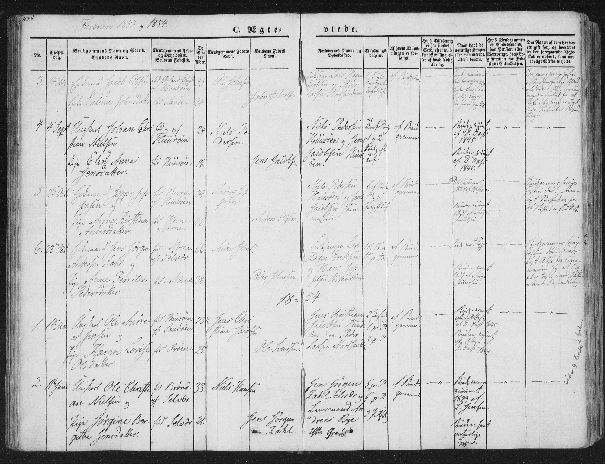 Ministerialprotokoller, klokkerbøker og fødselsregistre - Nordland, AV/SAT-A-1459/839/L0566: Parish register (official) no. 839A03, 1825-1862, p. 435