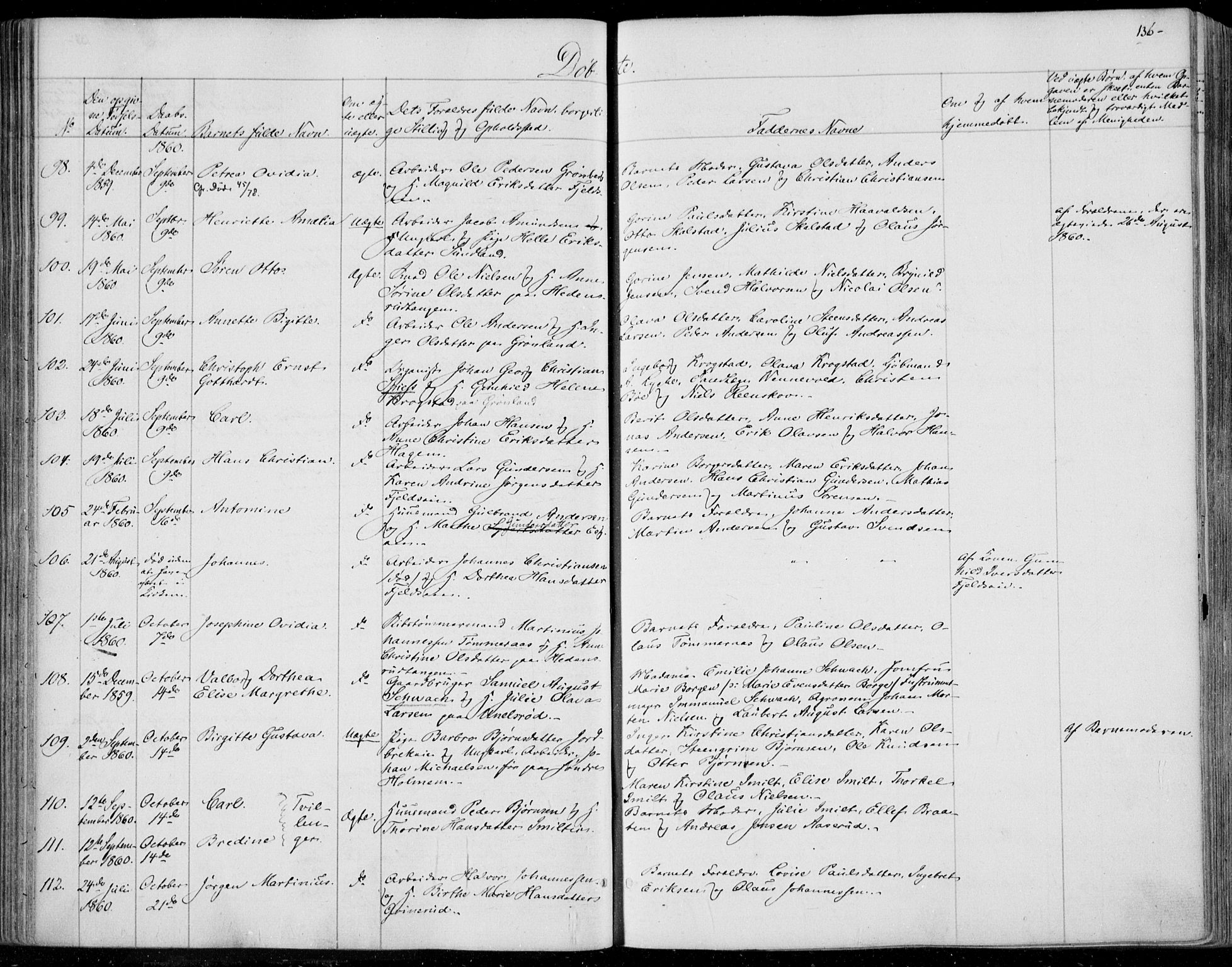 Skoger kirkebøker, SAKO/A-59/F/Fa/L0003: Parish register (official) no. I 3, 1842-1861, p. 136