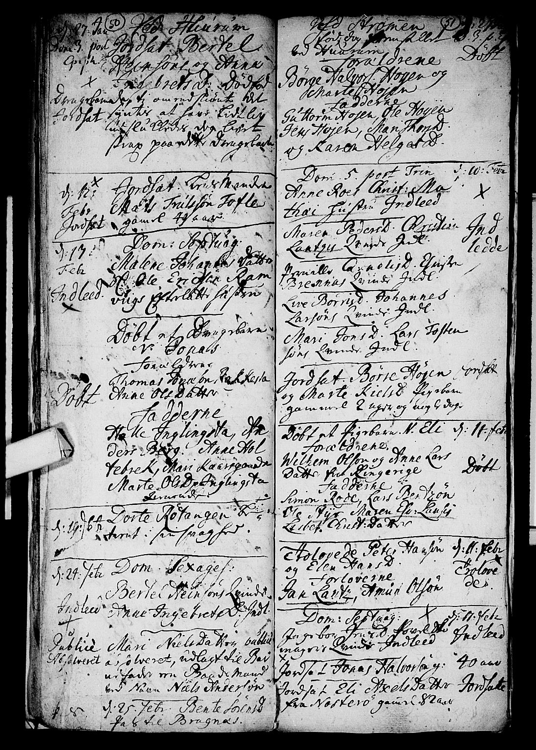 Hurum kirkebøker, AV/SAKO-A-229/F/Fa/L0005: Parish register (official) no. 5, 1735-1739, p. 50-51