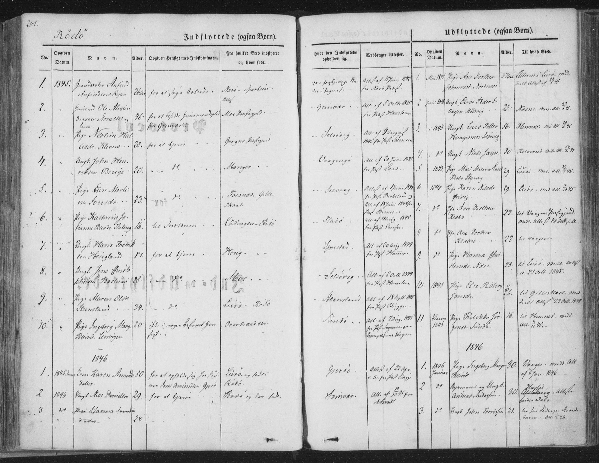 Ministerialprotokoller, klokkerbøker og fødselsregistre - Nordland, AV/SAT-A-1459/841/L0604: Parish register (official) no. 841A09 /1, 1845-1862, p. 201