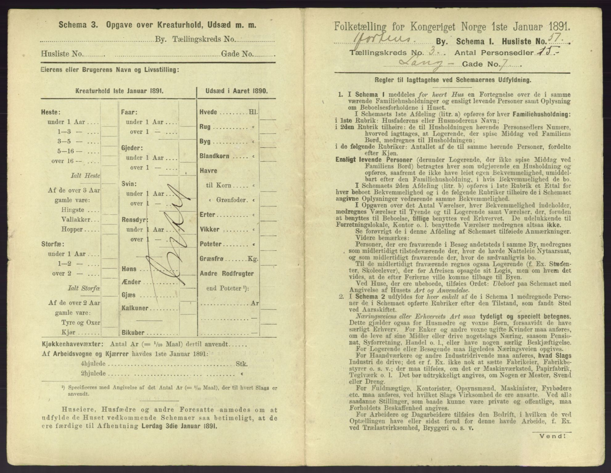 RA, 1891 census for 0703 Horten, 1891, p. 387