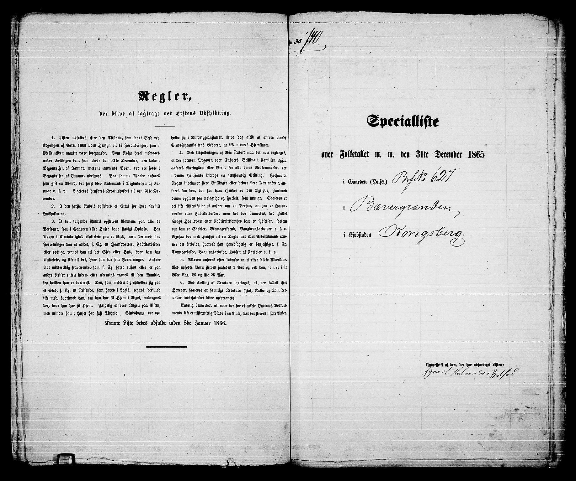 RA, 1865 census for Kongsberg/Kongsberg, 1865, p. 1504