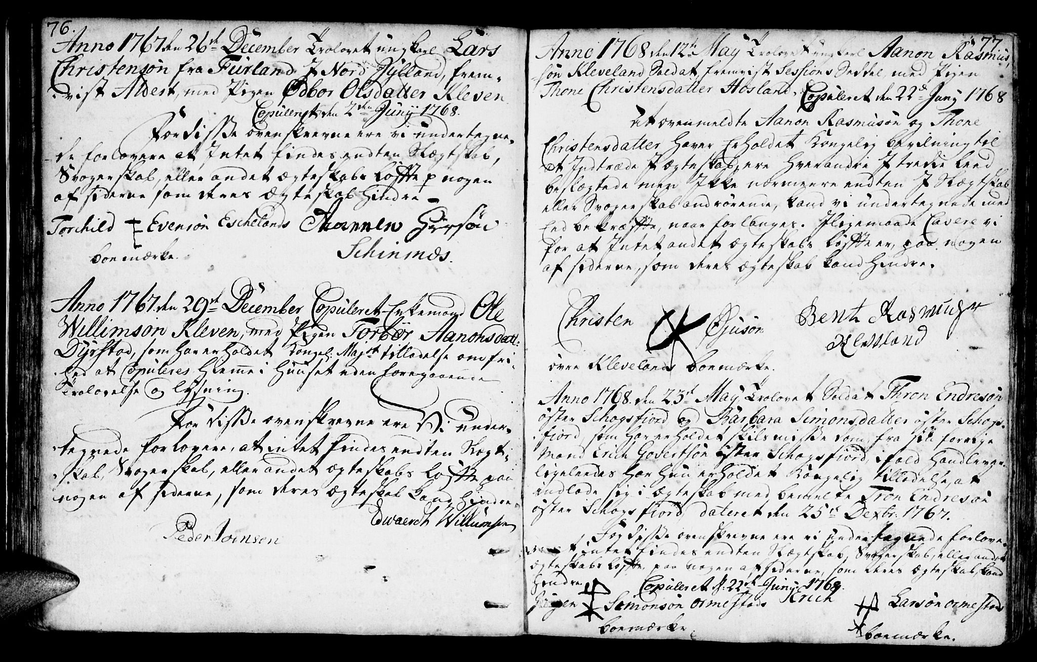 Mandal sokneprestkontor, AV/SAK-1111-0030/F/Fa/Faa/L0006: Parish register (official) no. A 6, 1755-1783, p. 76-77