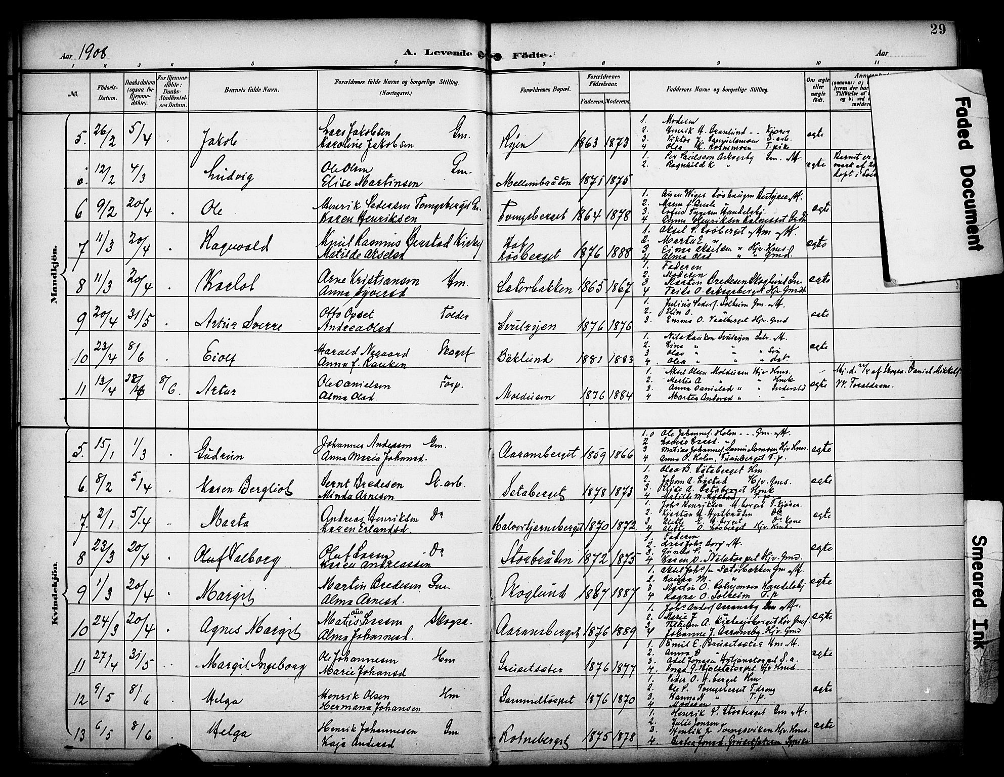 Grue prestekontor, AV/SAH-PREST-036/H/Ha/Haa/L0014: Parish register (official) no. 14, 1898-1915, p. 29