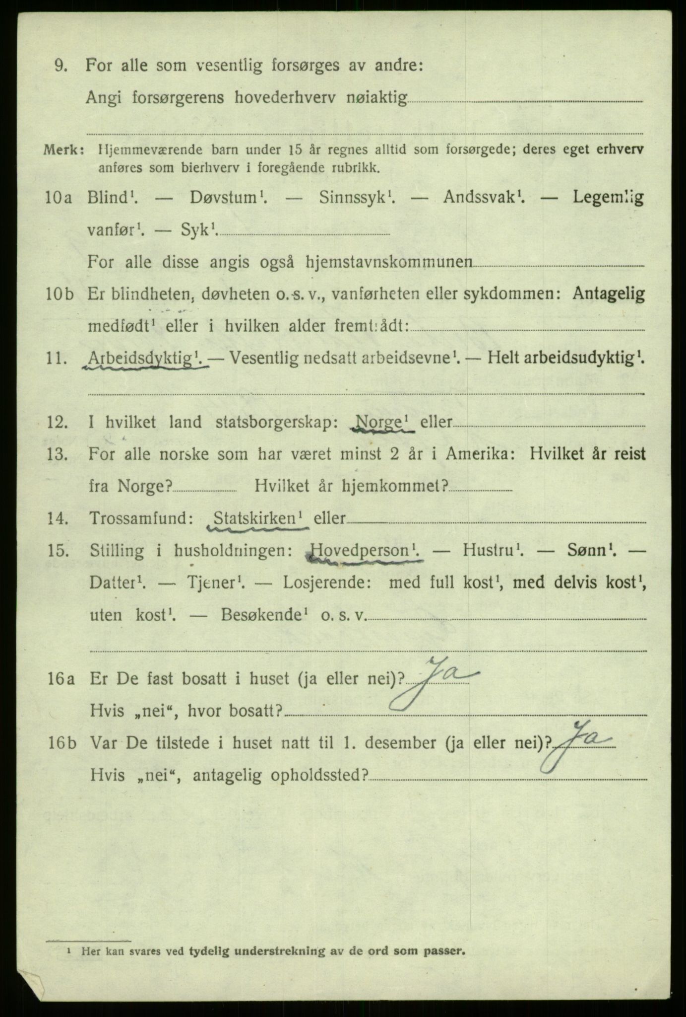 SAB, 1920 census for Hafslo, 1920, p. 6321