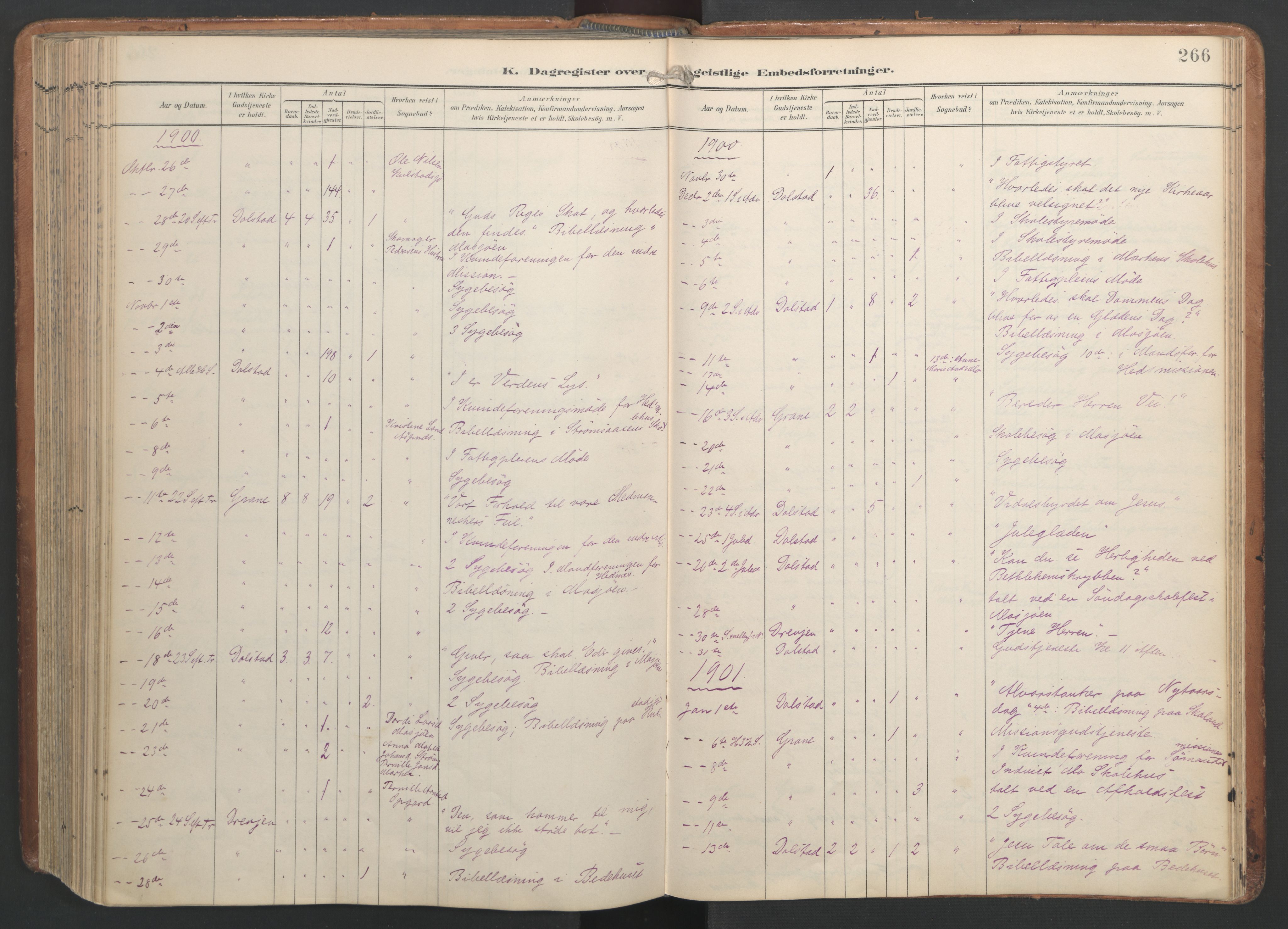 Ministerialprotokoller, klokkerbøker og fødselsregistre - Nordland, AV/SAT-A-1459/820/L0298: Parish register (official) no. 820A19, 1897-1915, p. 266