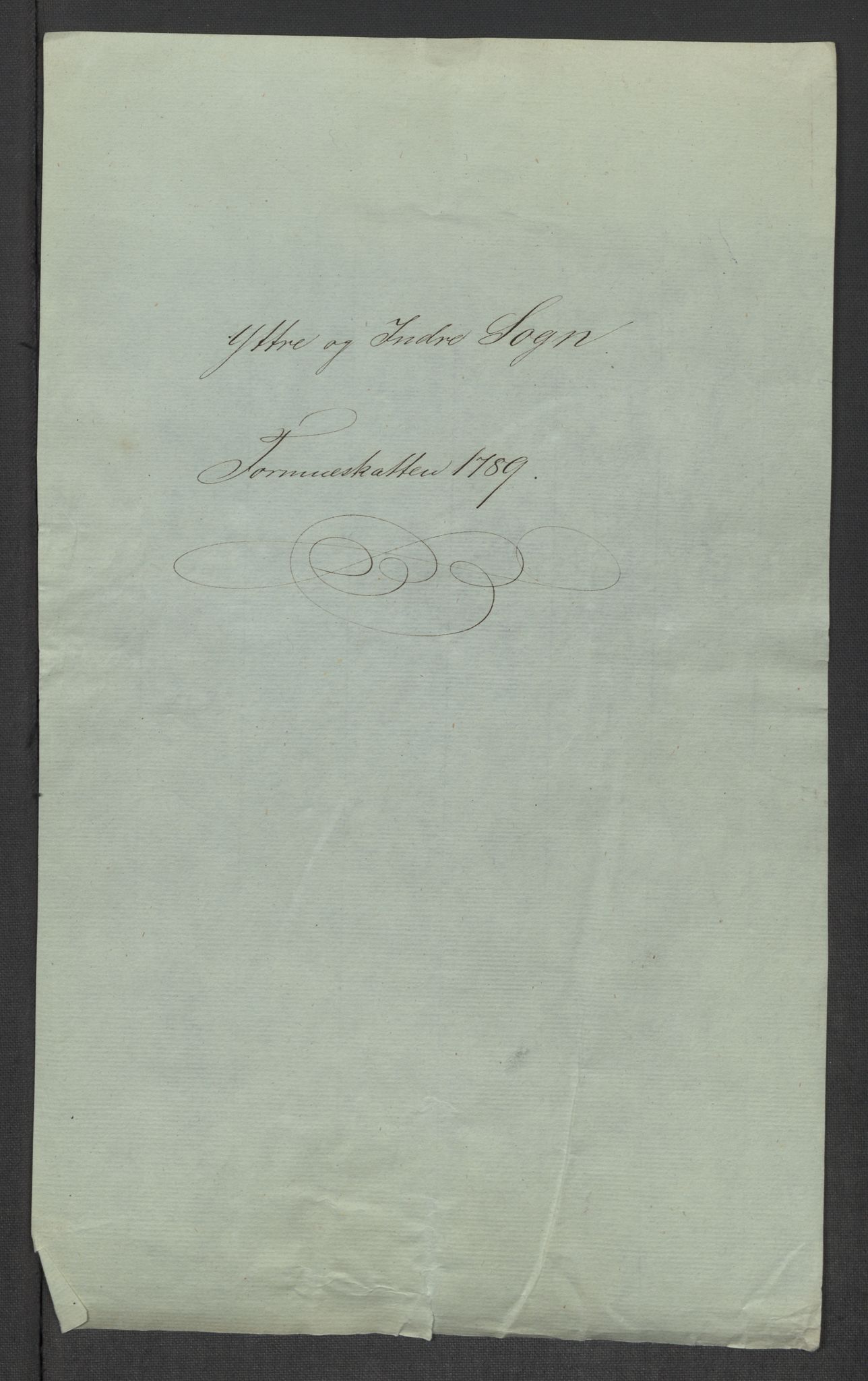 Rentekammeret inntil 1814, Reviderte regnskaper, Mindre regnskaper, AV/RA-EA-4068/Rf/Rfe/L0056:  Ytre og Indre Sogn fogderi, 1789, p. 3