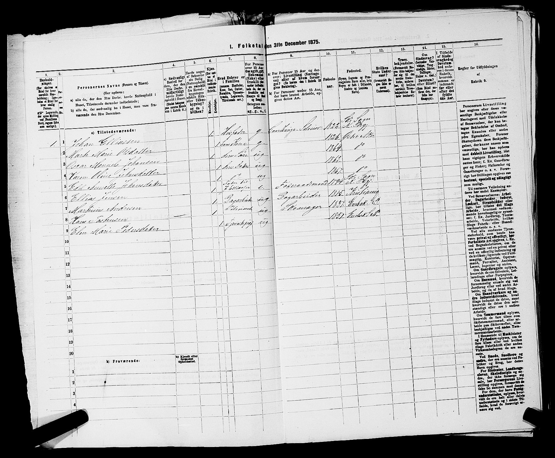 RA, 1875 census for 0218bP Østre Aker, 1875, p. 3560