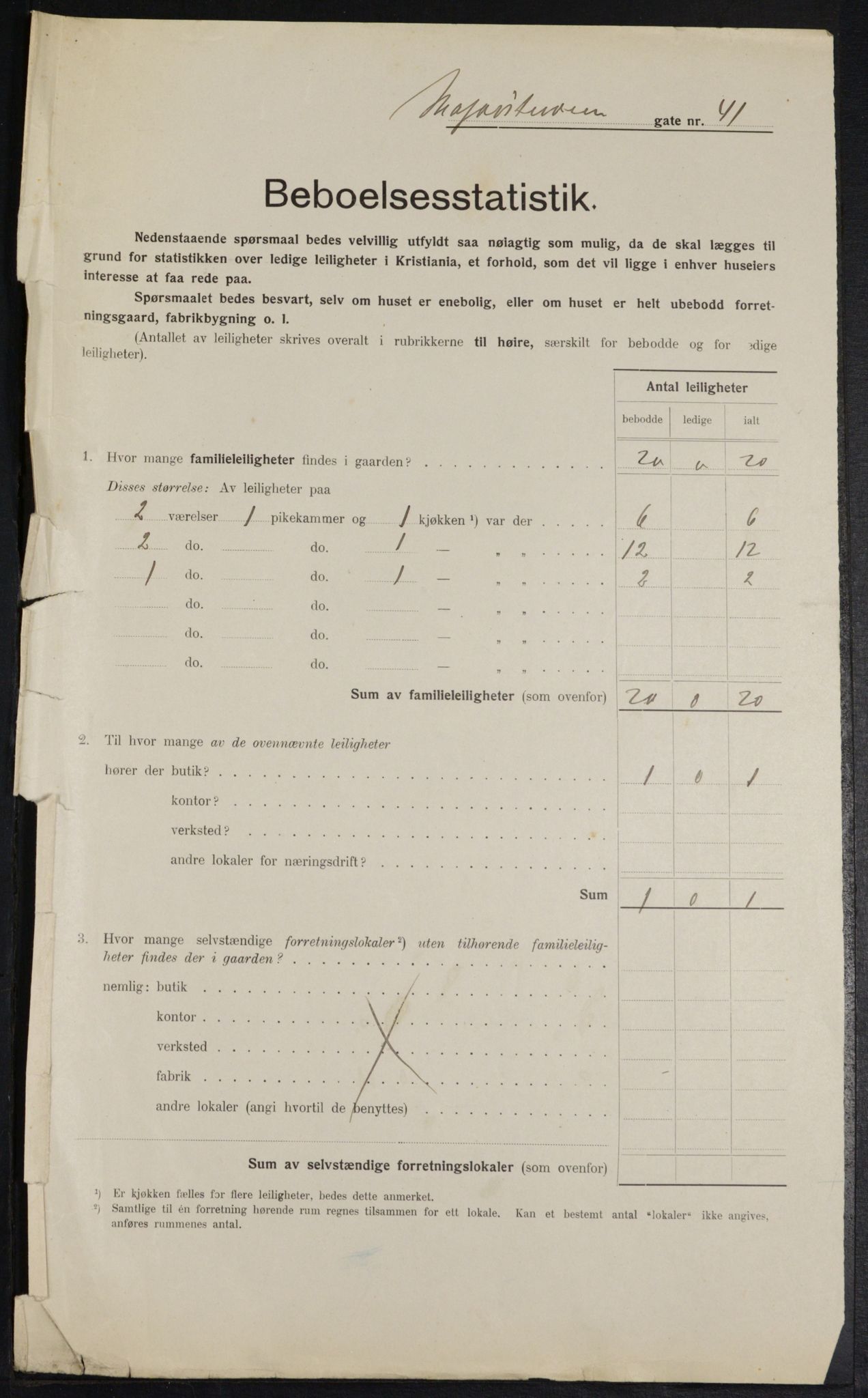 OBA, Municipal Census 1914 for Kristiania, 1914, p. 59969