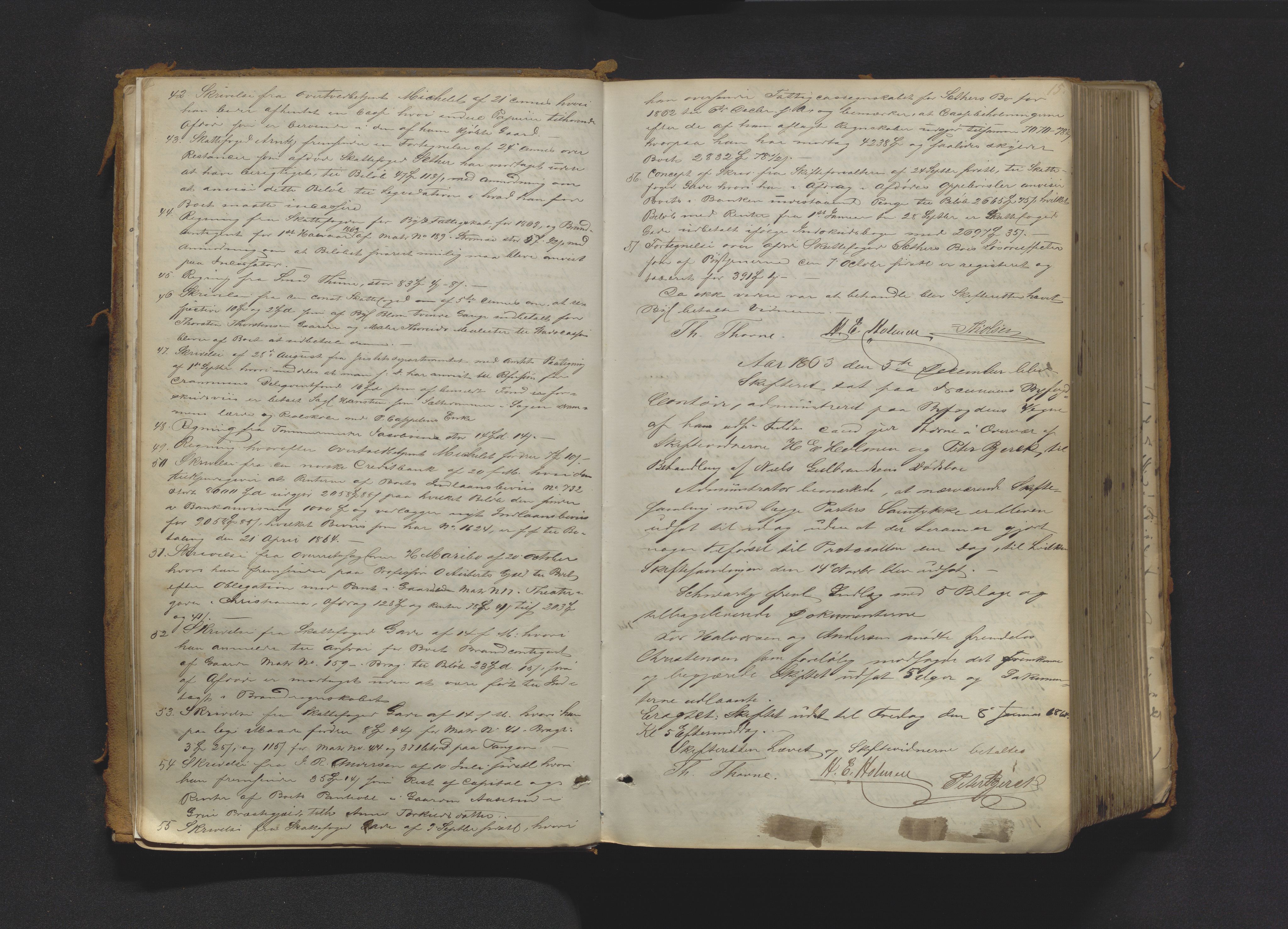 Drammen byfogd, AV/SAKO-A-222/H/Hb/Hbc/L0011: Skifteforhandlingsprotokoll., 1863-1873, p. 15